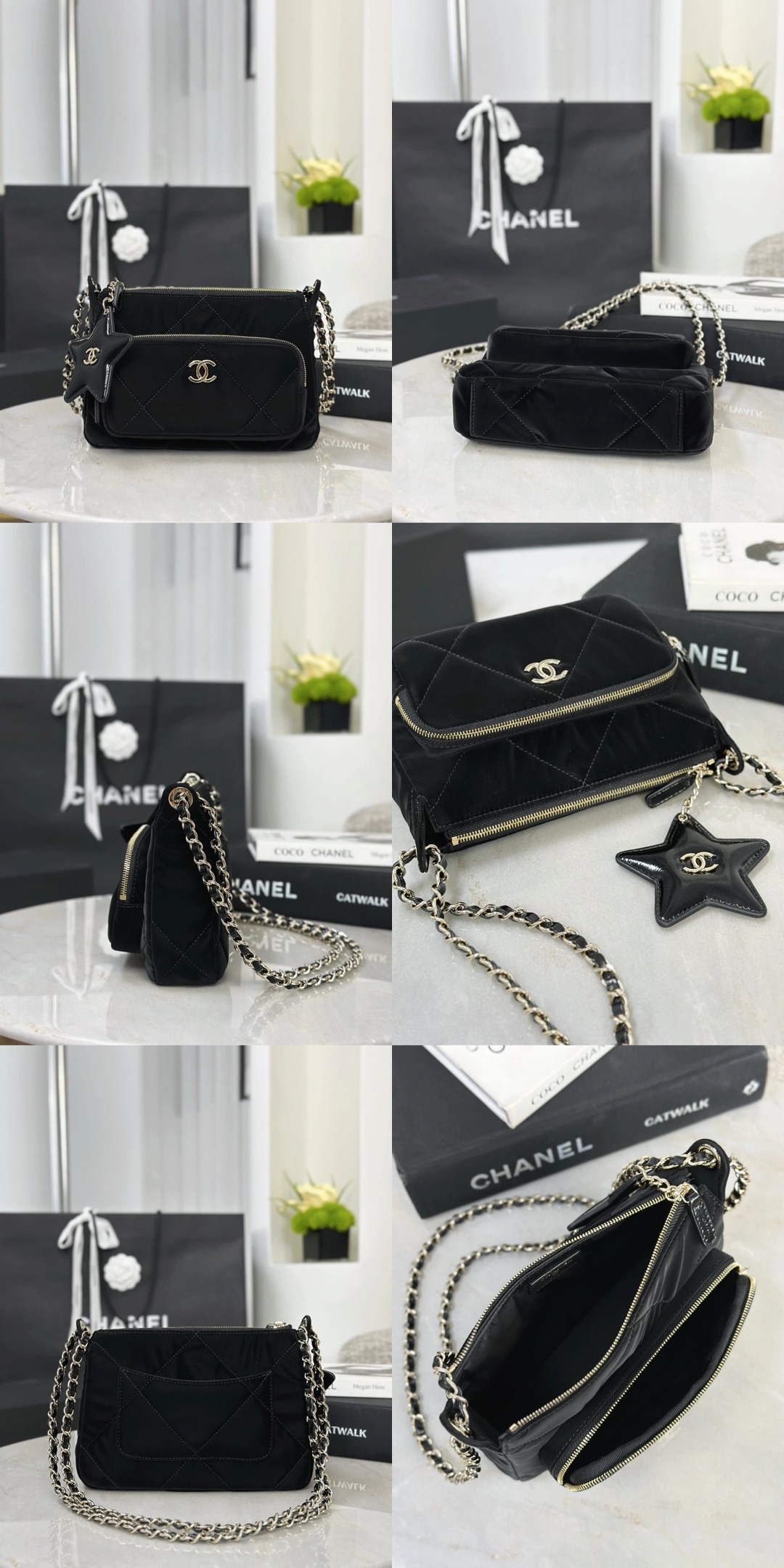 CHANEL 25N Clutch With Chain Velvet-Effect Nylon - image 10