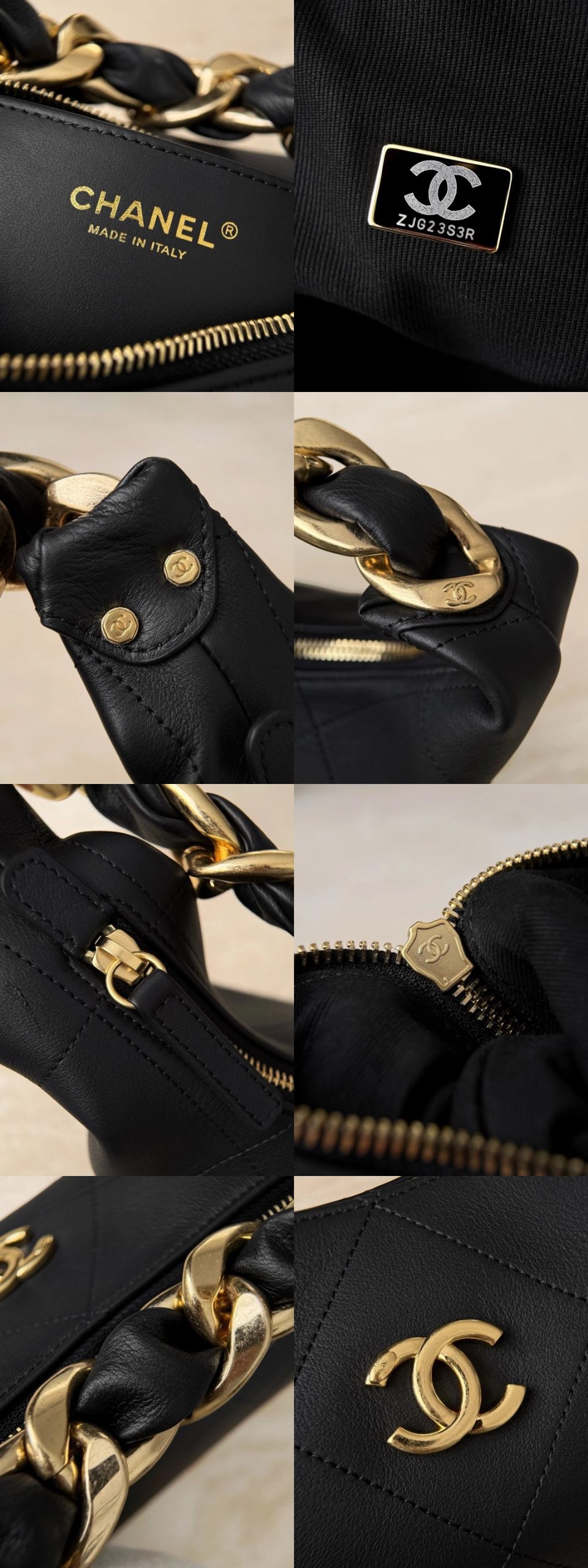CHANEL 25K Hobo Bag Black Calfskin - image 7