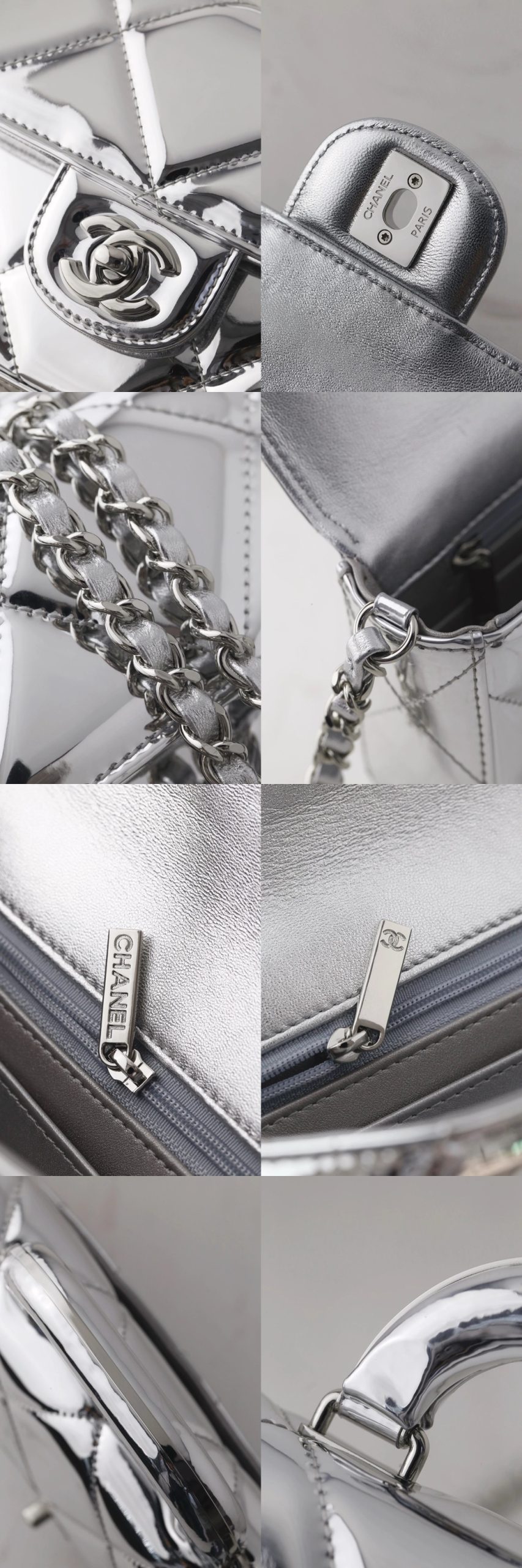 CHANEL Clutch with Chain Mirror Calfskin - image 10