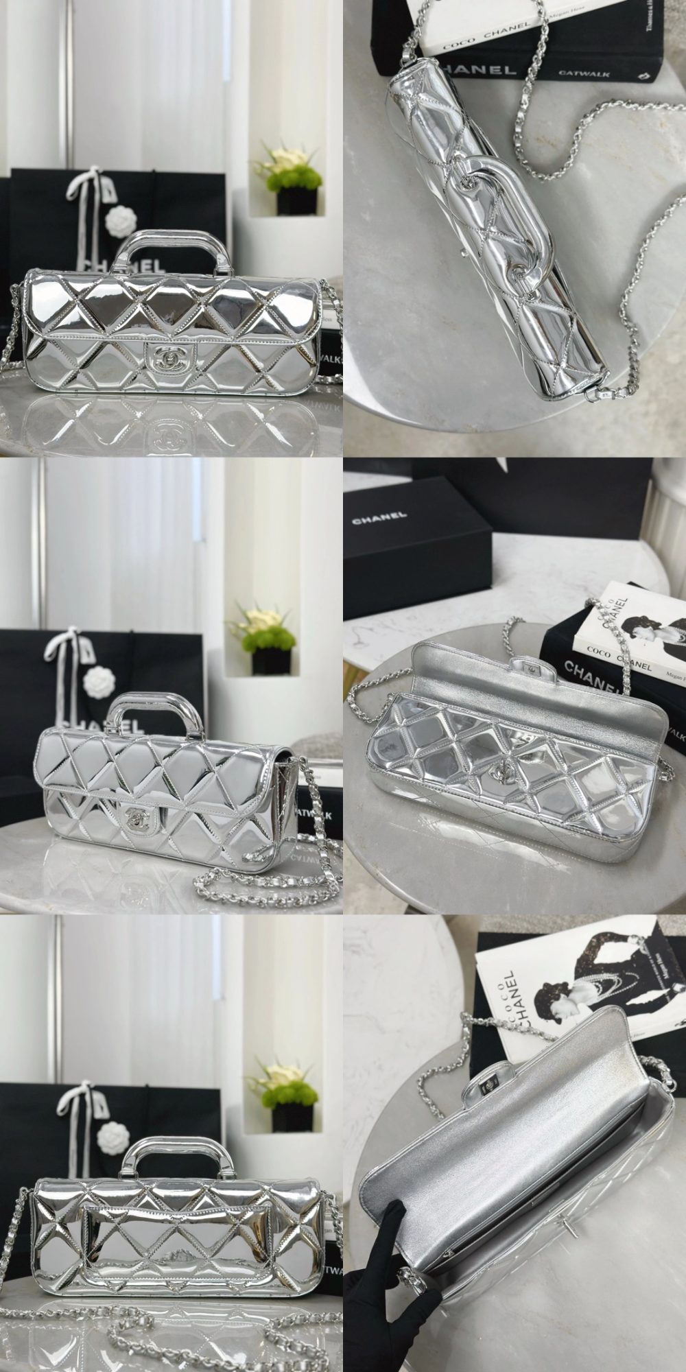 CHANEL Clutch with Chain Mirror Calfskin - image 15