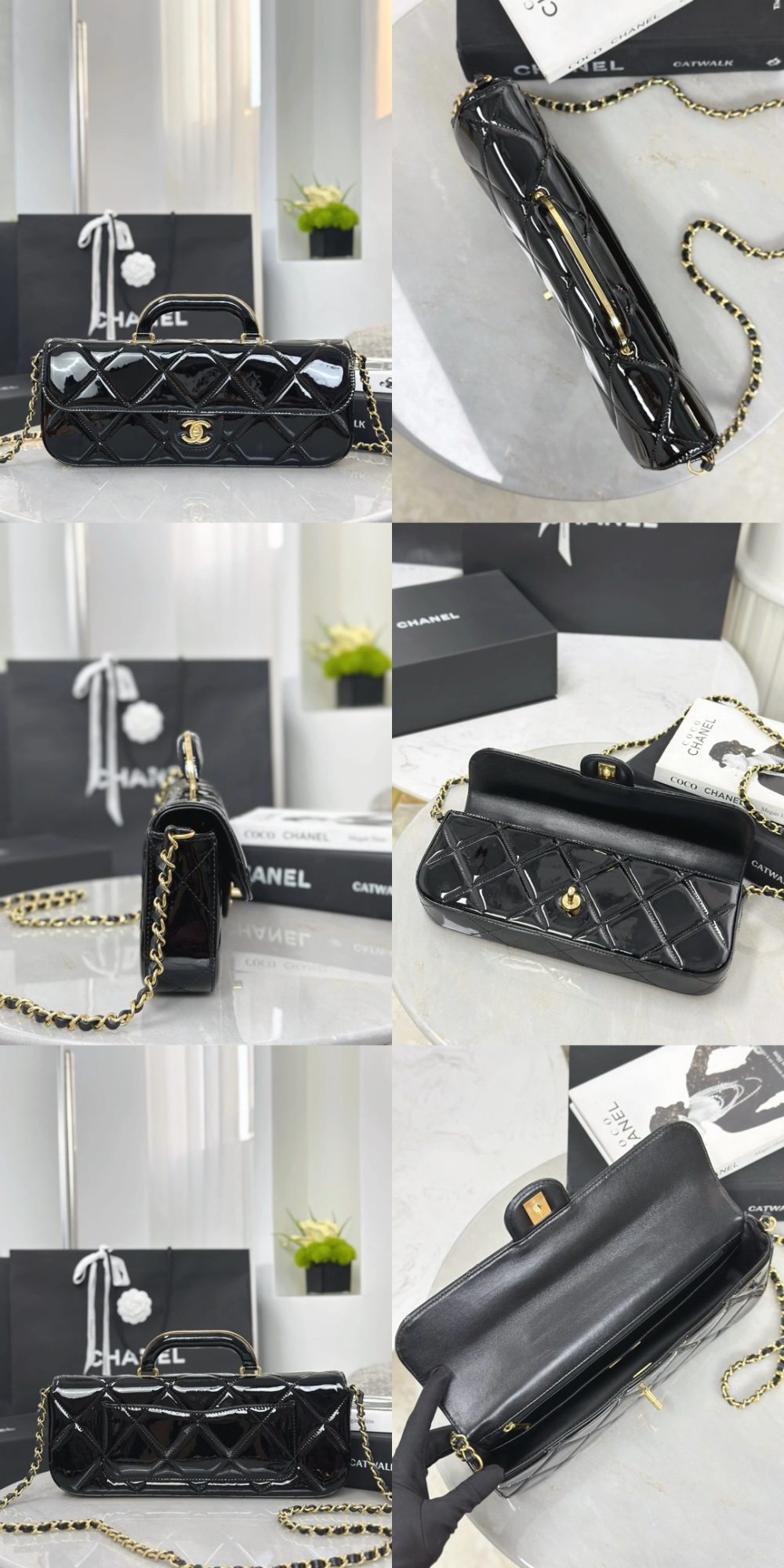 CHANEL Clutch with Chain Mirror Calfskin - image 14