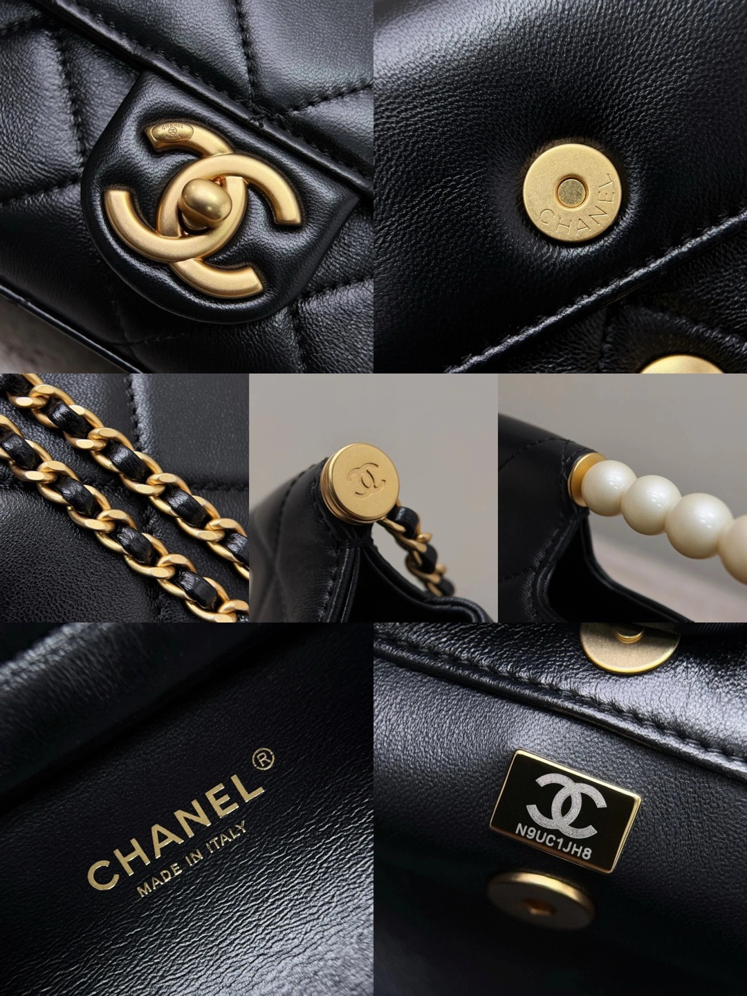CHANEL 25P Pearl handle chain flap bag - image 10