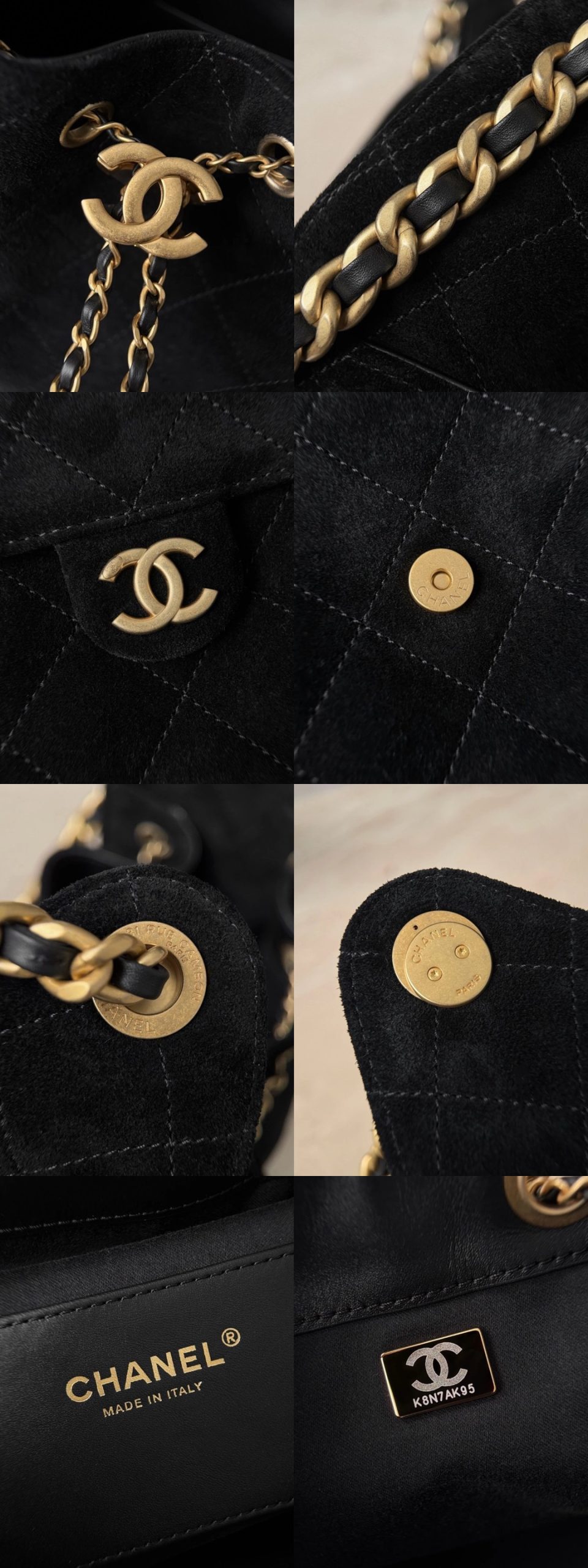 CHANEL 25 Handbag Suede in black - image 8