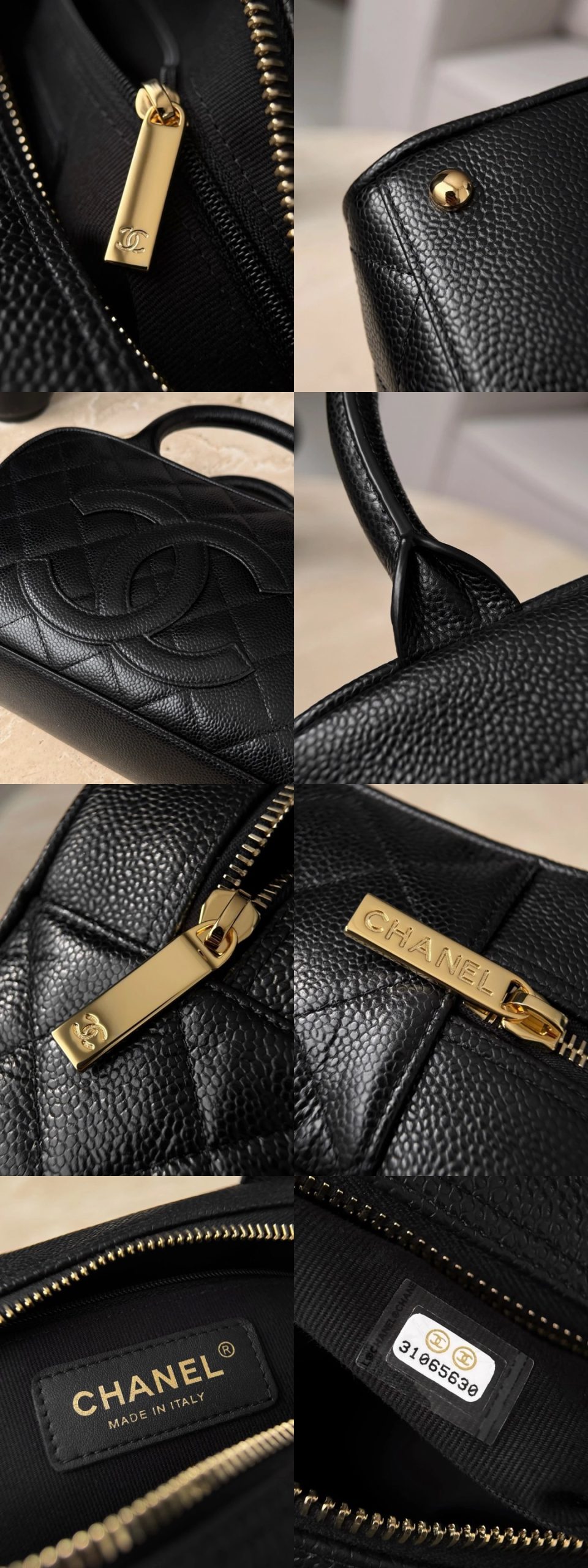CHANEL Vintage Matelassé Mini Boston Handbag - image 9
