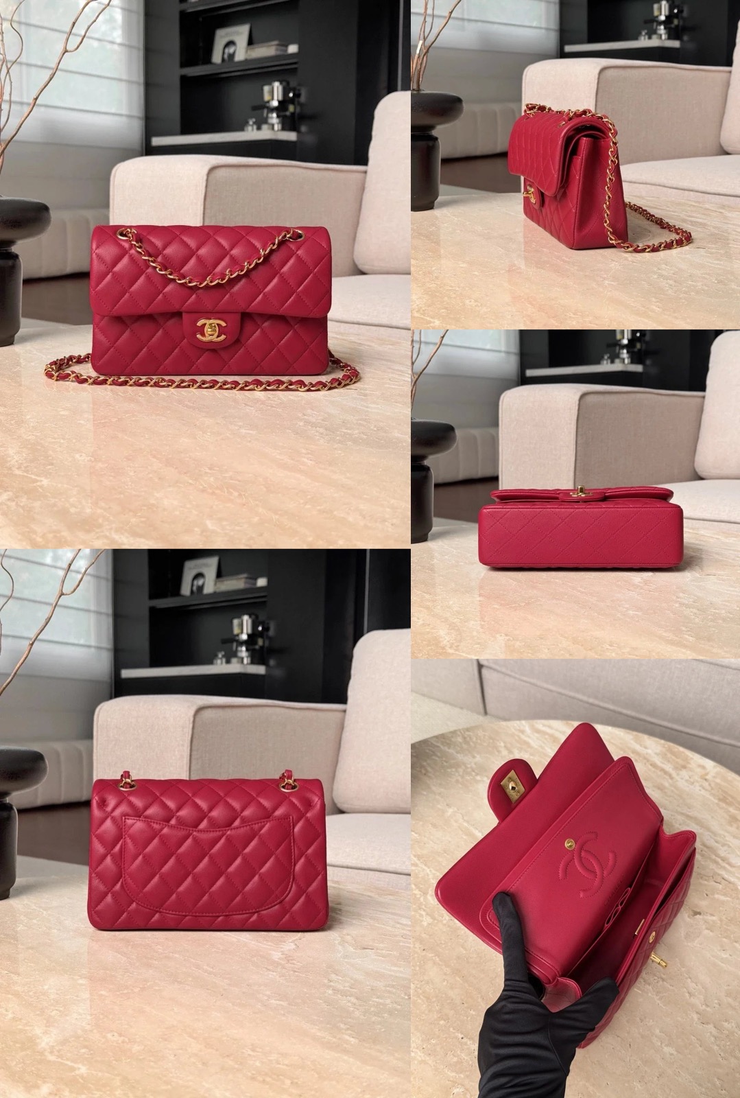 CHANEL Small Classic Flag Bag Lambskin Leather - image 25