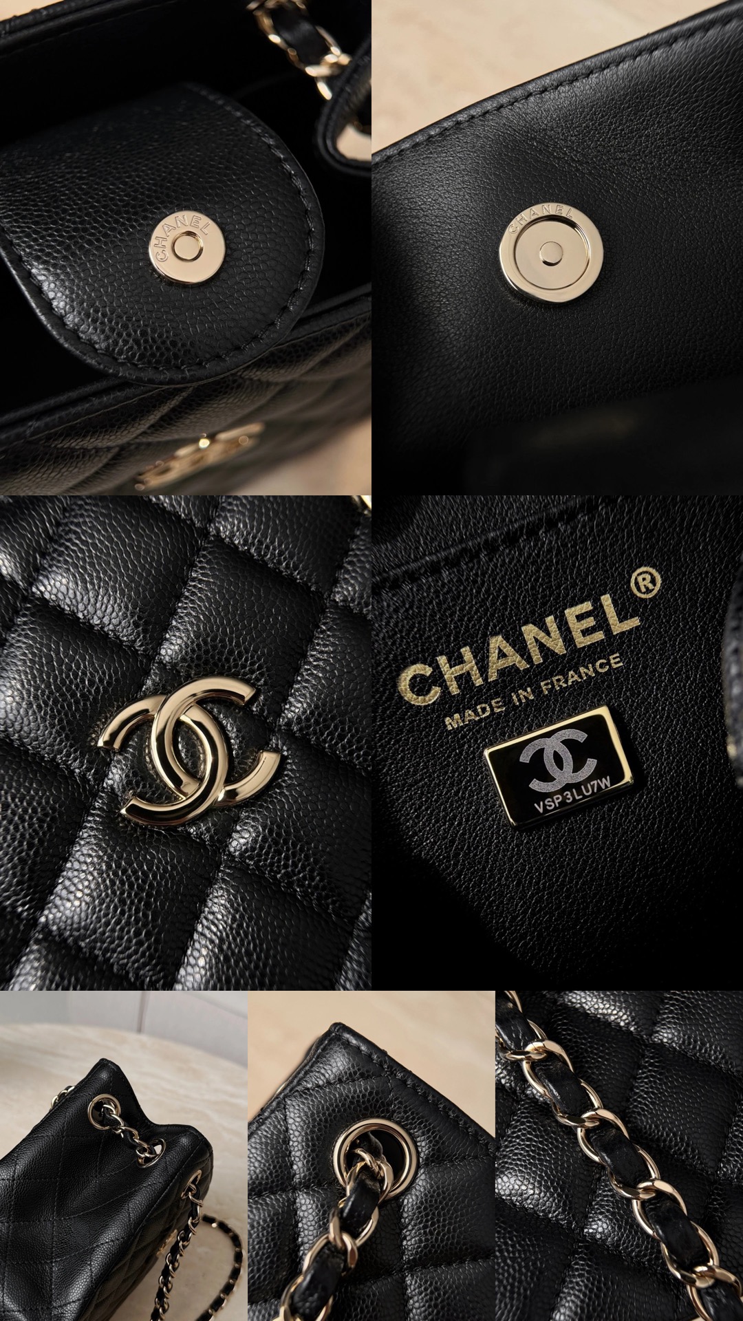 CHANEL 25C Hobo Bag Grained Embossed Calfskin Leather - image 8