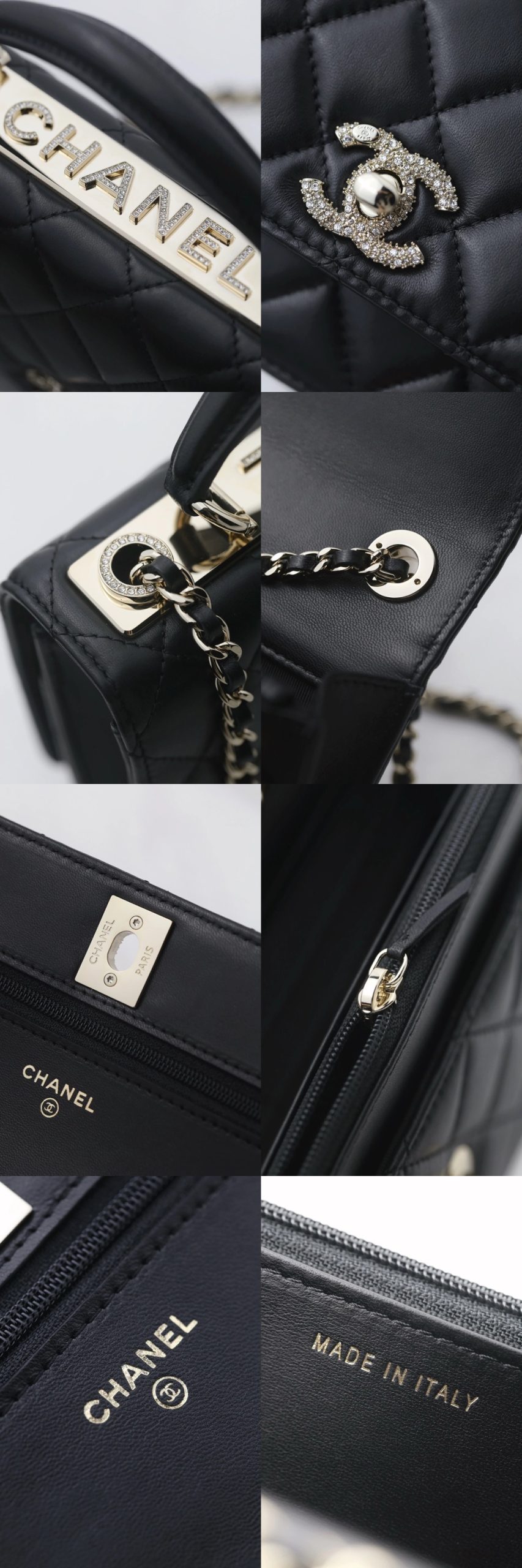 CHANEL 25S Lambskin & Crystal WOC - image 8