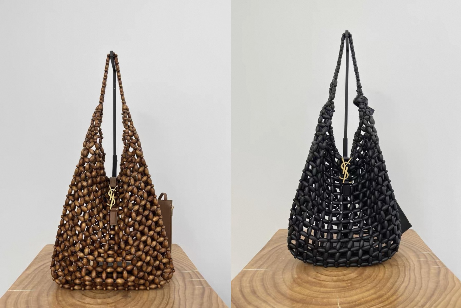 YSL Le 5 À 7 Beaded Bag Light Wood - image 7