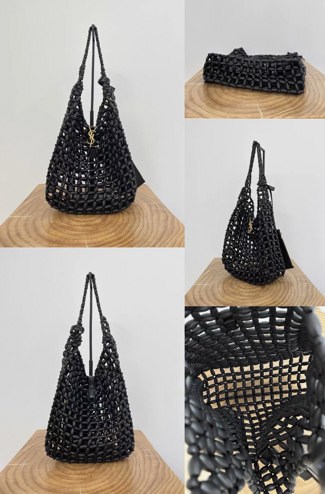 YSL Le 5 À 7 Beaded Bag Light Wood - image 9