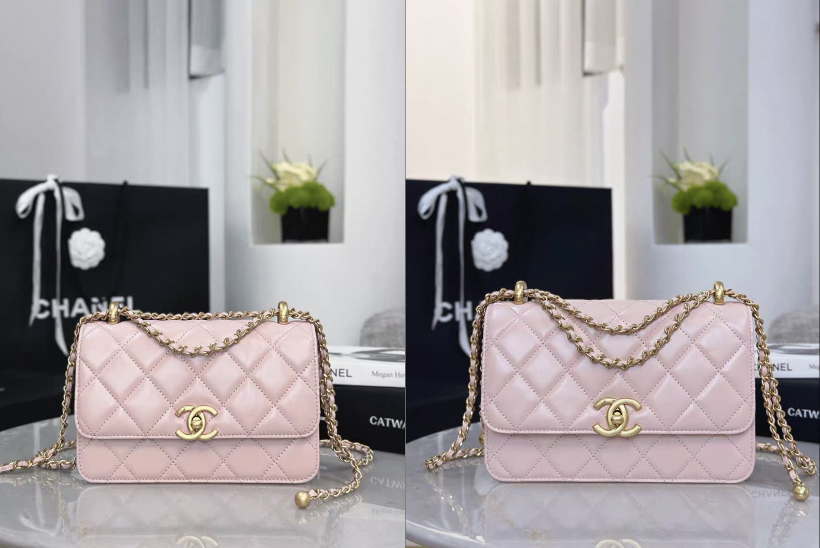 CHANEL Classic WOC with Double Gold Ball Charm - image 8