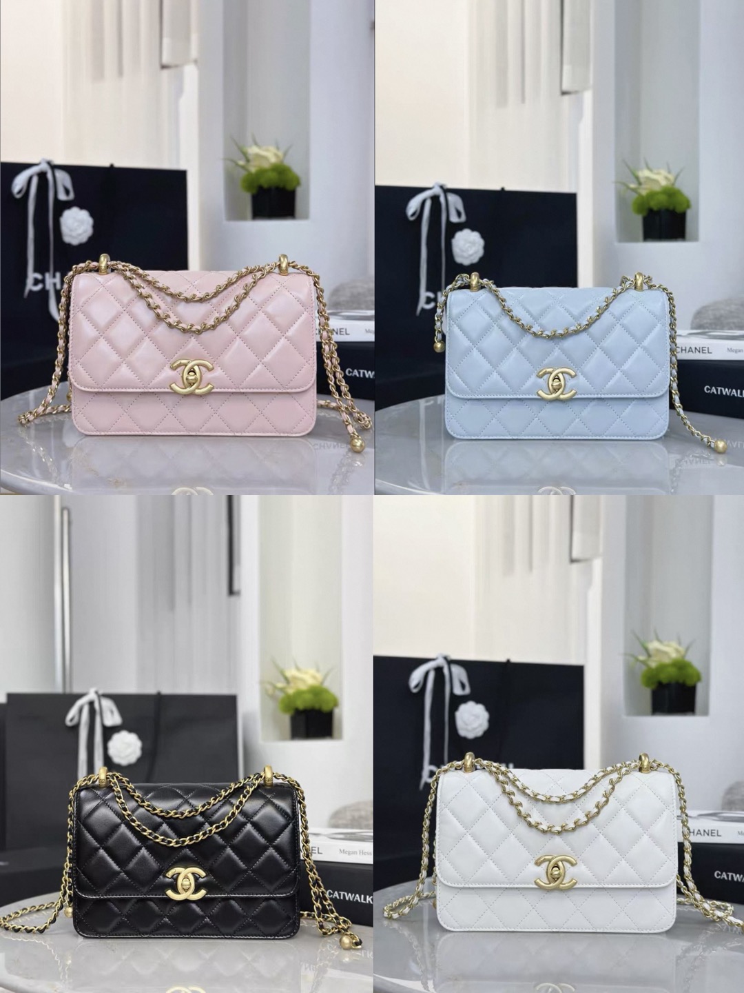 CHANEL Classic WOC with Double Gold Ball Charm - image 9