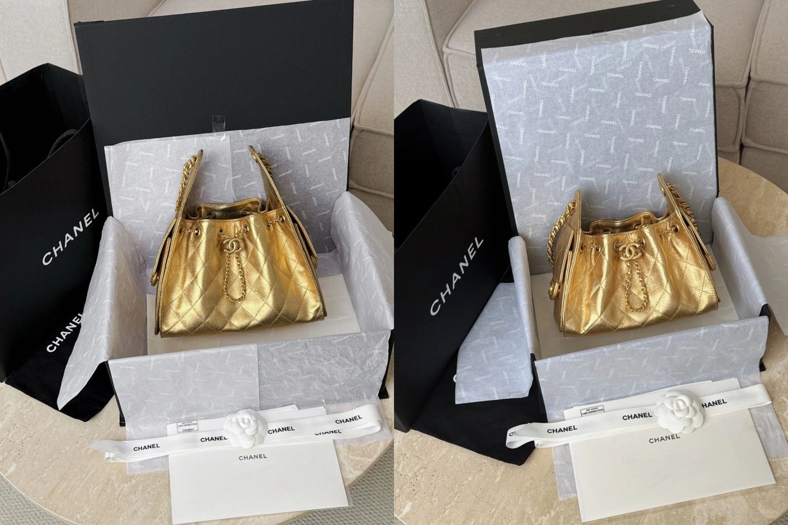 CHANEL 26C Hobobag Gold Color - image 10