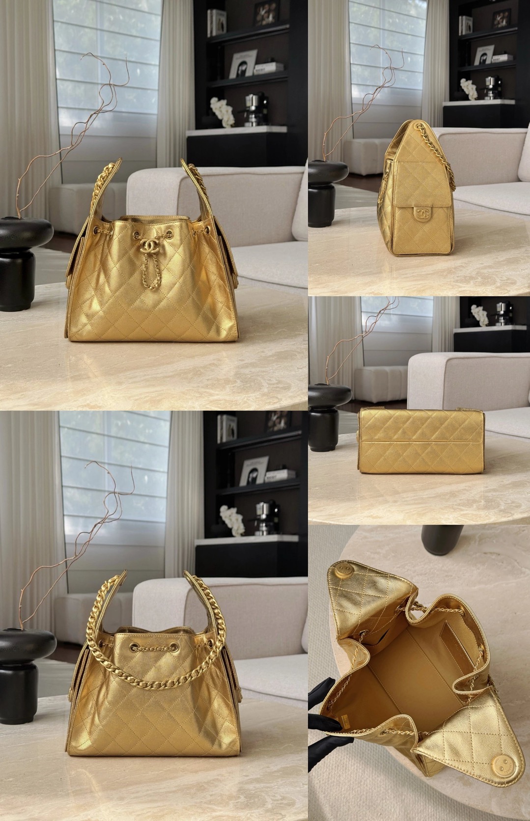 CHANEL 26C Hobobag Gold Color - image 9
