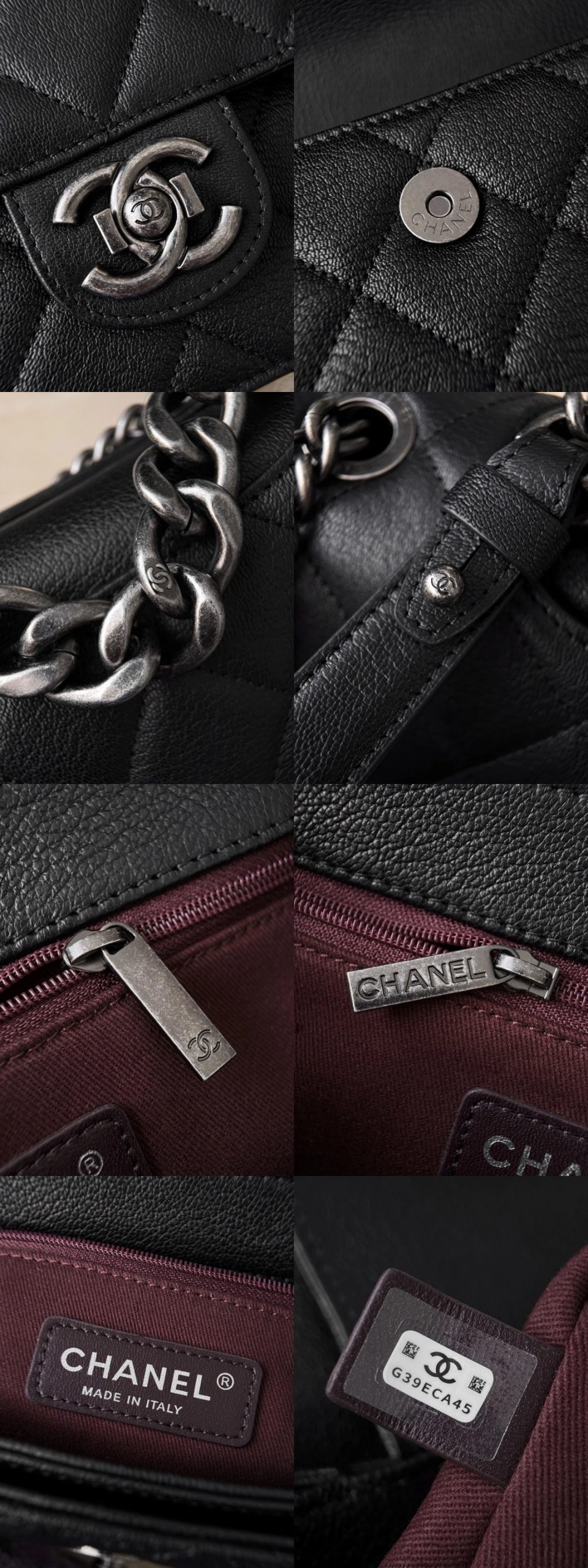 CHANEL Flap Bag Quilted Goatskin Small Black - image 7