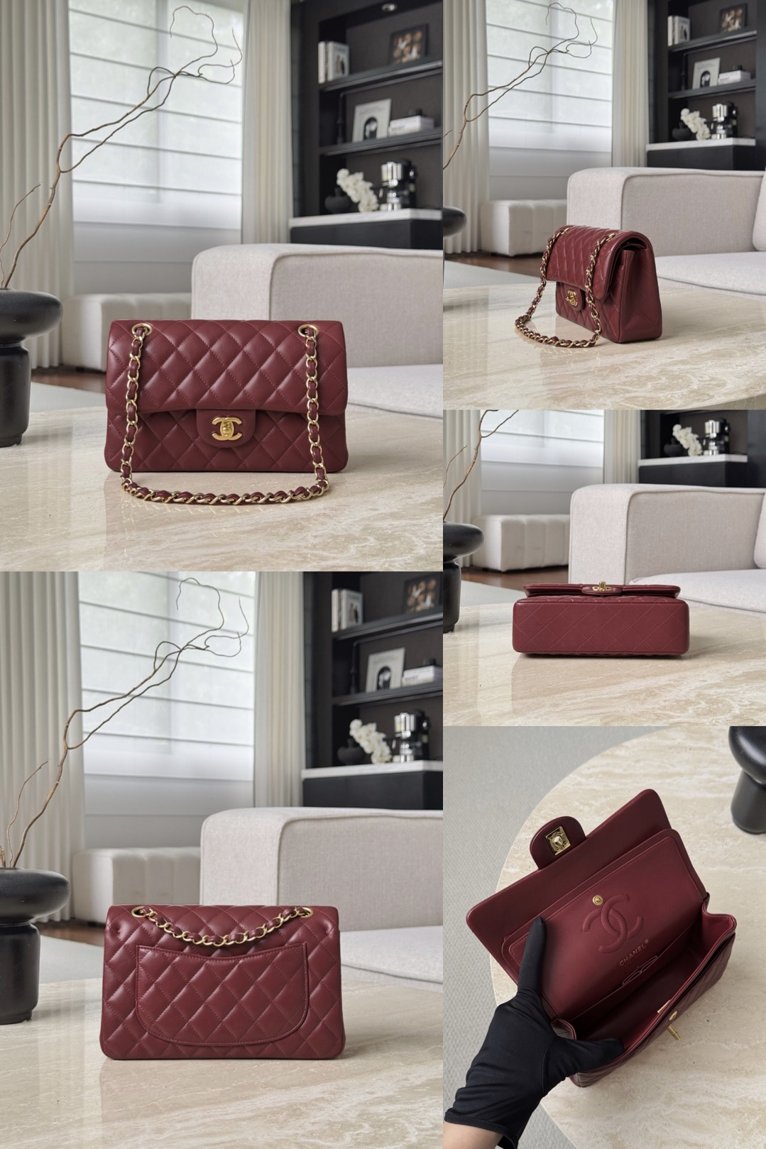 CHANEL Small Classic Flag Bag Lambskin Leather - image 24