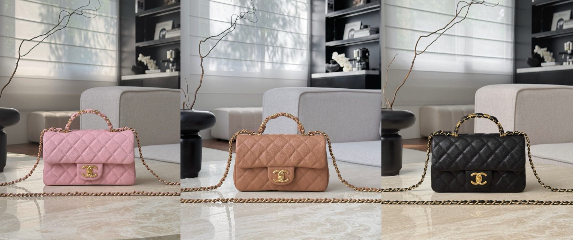 CHANEL 25B Mini Flap Bag with CC Top Handle - image 7