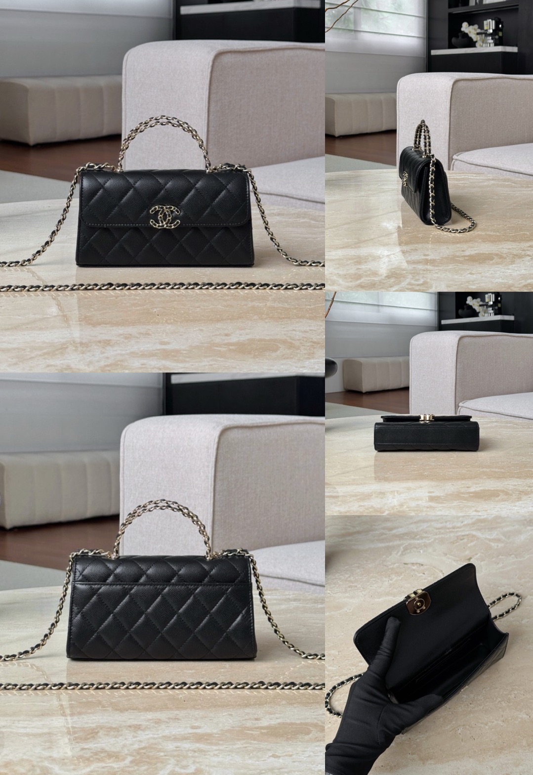CHANEL Flap Phone Holder With Chain - image 11