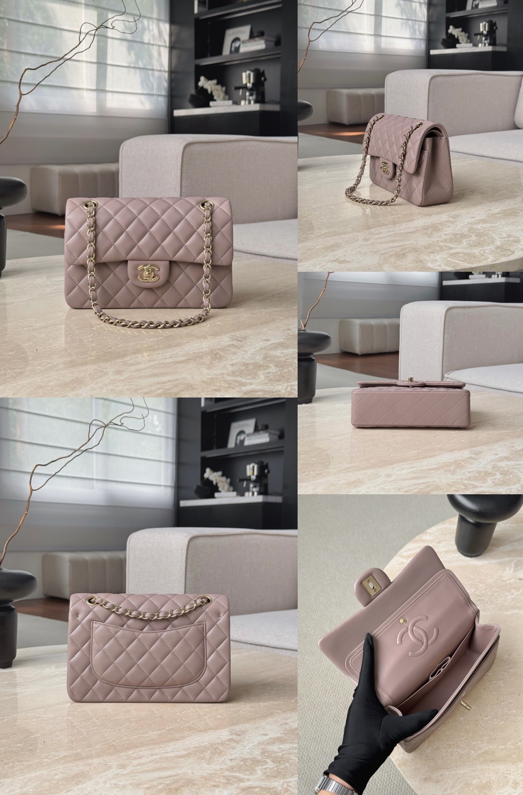 CHANEL Small Classic Flag Bag Lambskin Leather - image 18