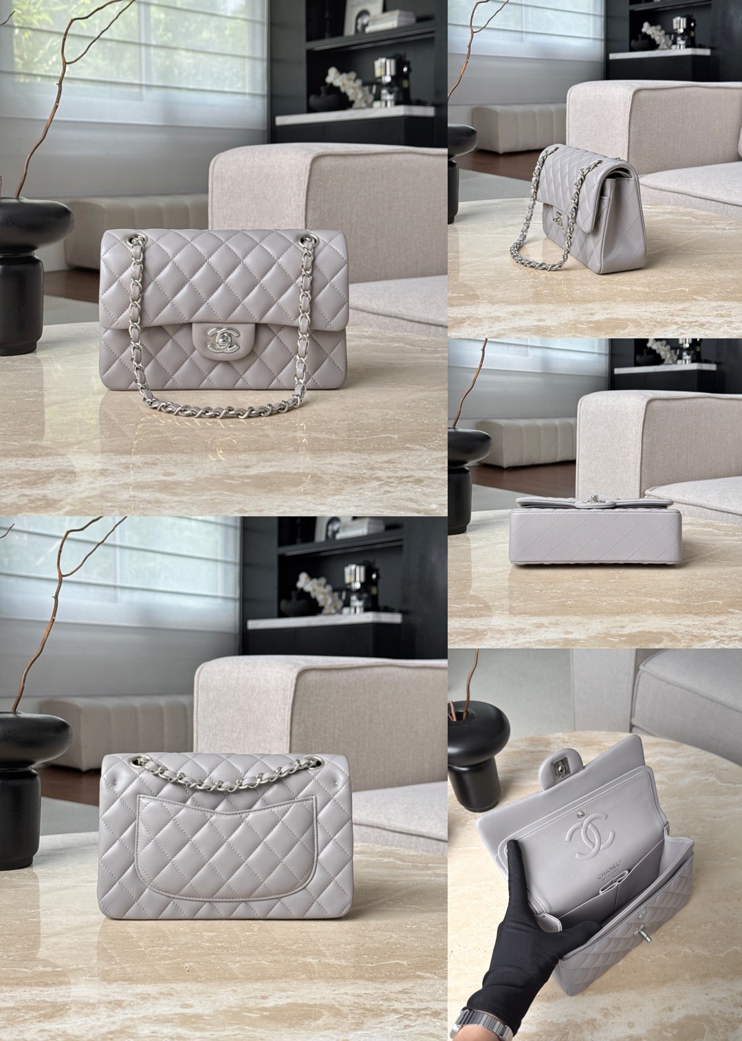 CHANEL Small Classic Flag Bag Lambskin Leather - image 20