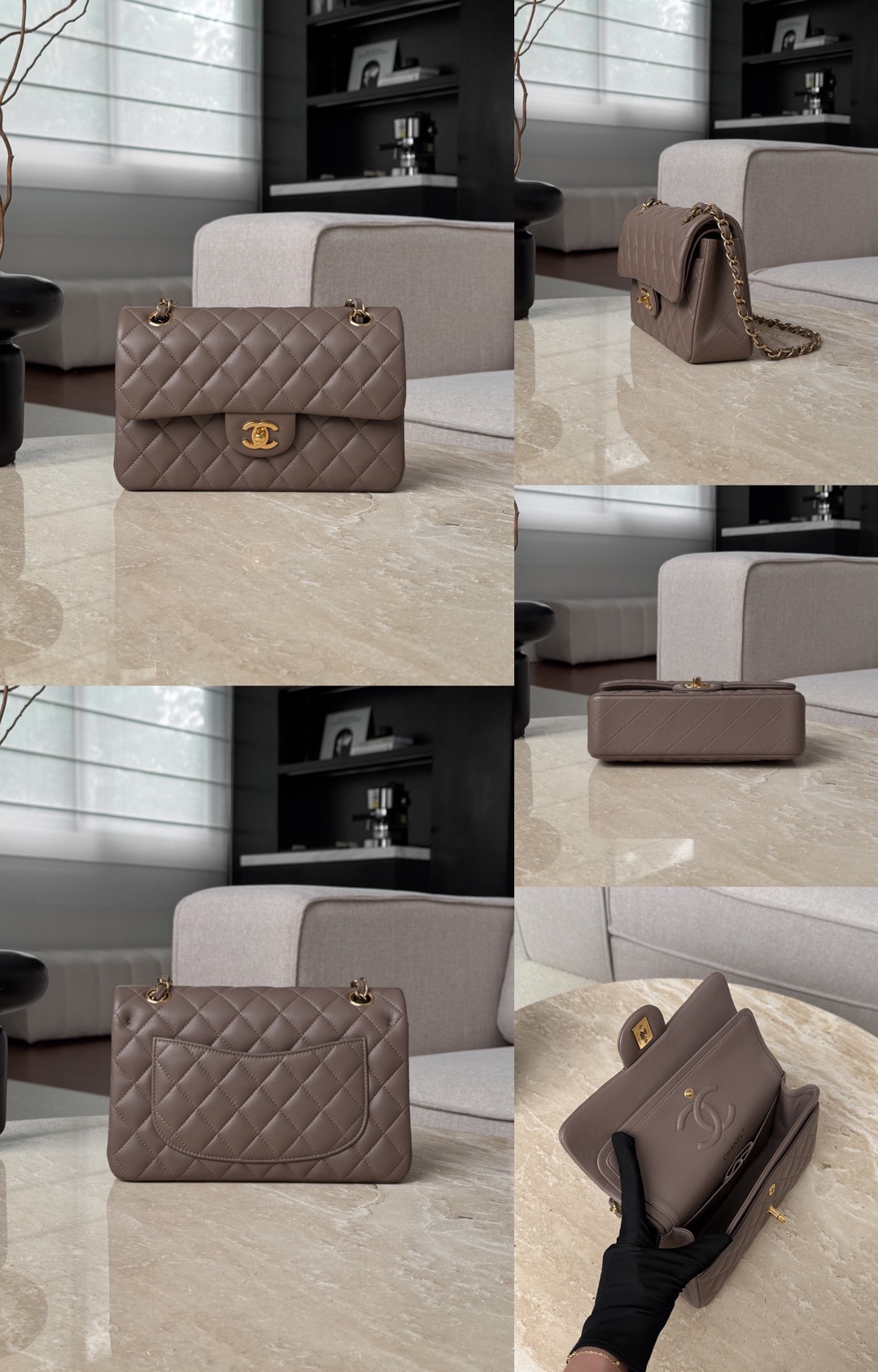 CHANEL Small Classic Flag Bag Lambskin Leather - image 19