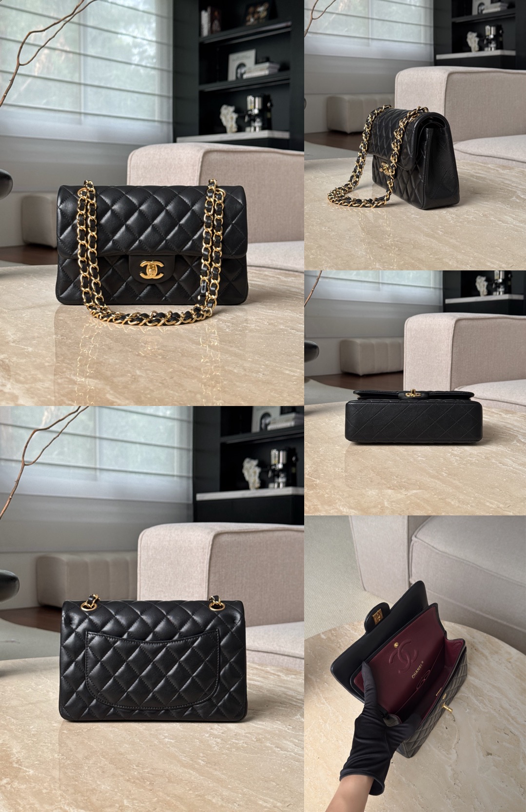CHANEL Small Classic Flag Bag Lambskin Leather - image 22