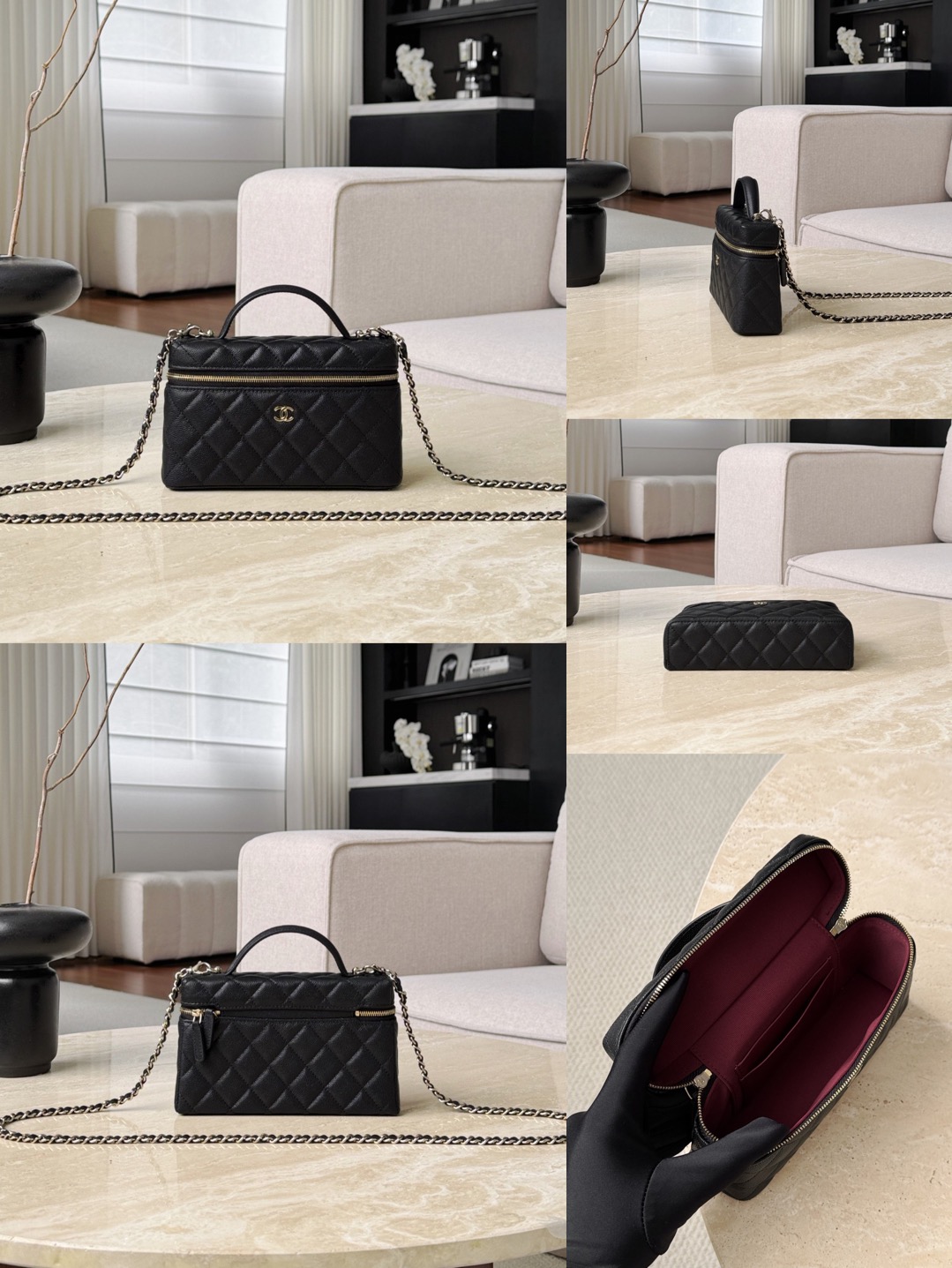 CHANEL 25P Vanity with chain – Grained calfskin - image 11