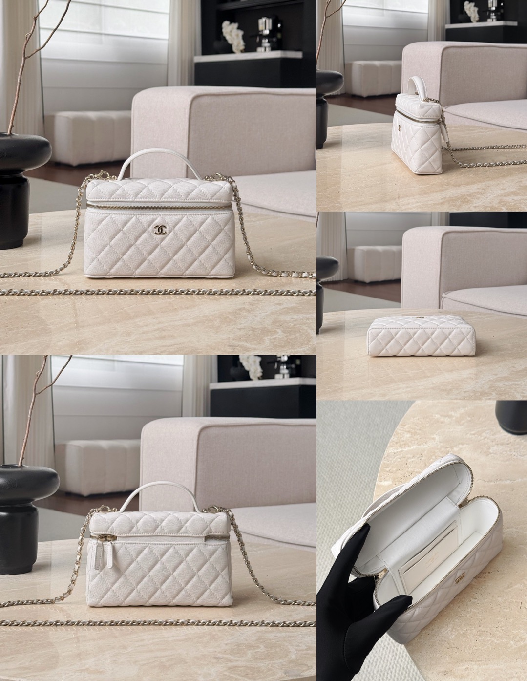 CHANEL 25P Vanity with chain – Grained calfskin - image 9