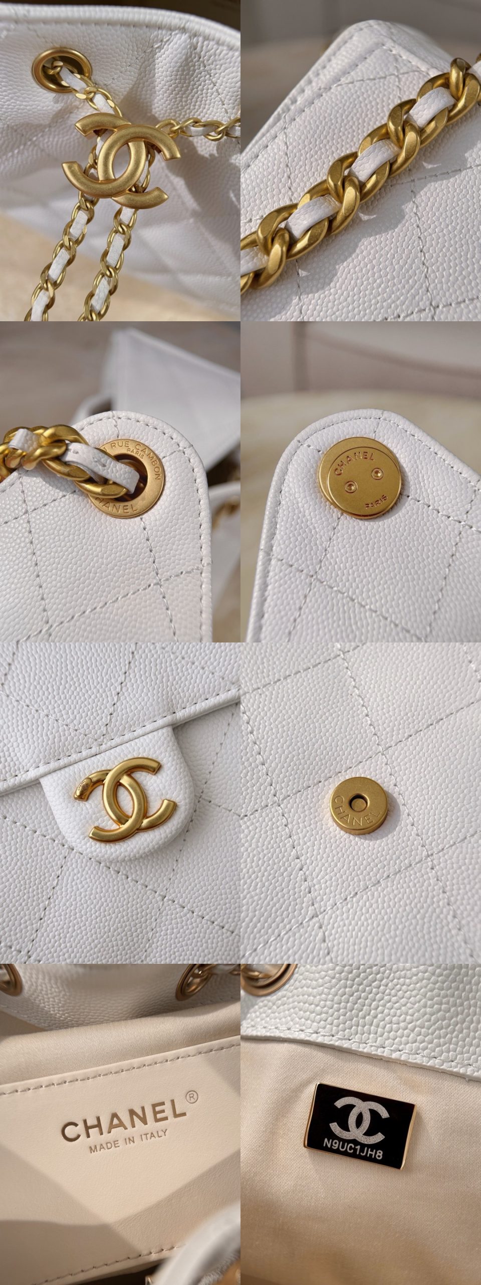 CHANEL 25P Hobo Bag Caviar leather In White - image 7