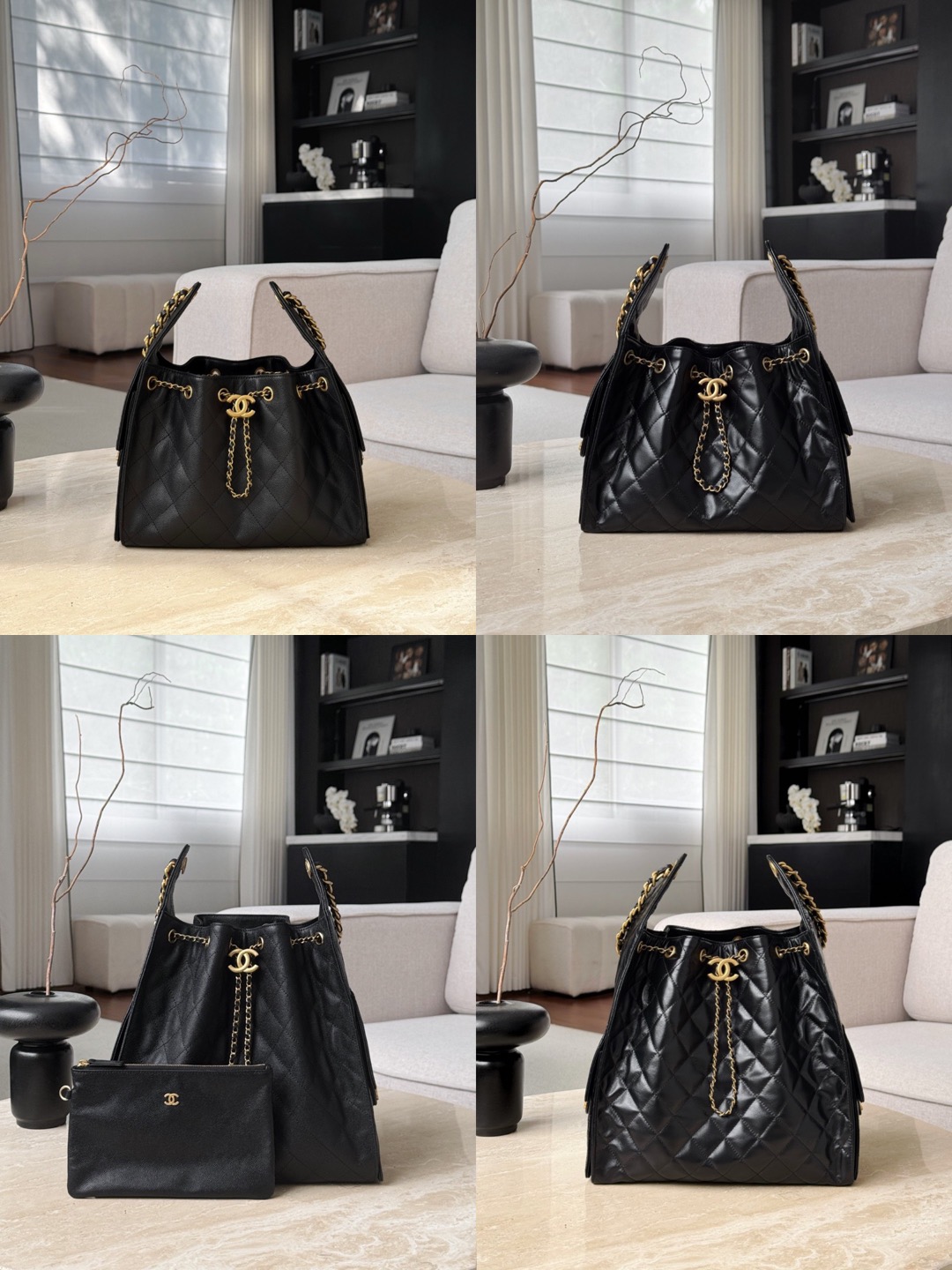 CHANEL 25C Hobo Bag In Black - image 7