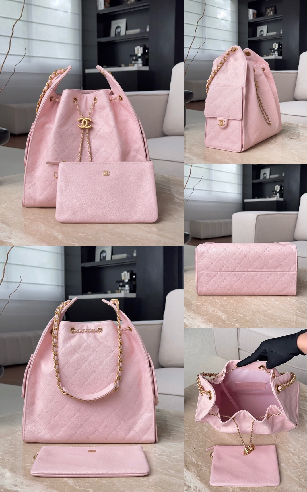 CHANEL 25A Hobo Bag Caviar leather In Light Pink - image 10