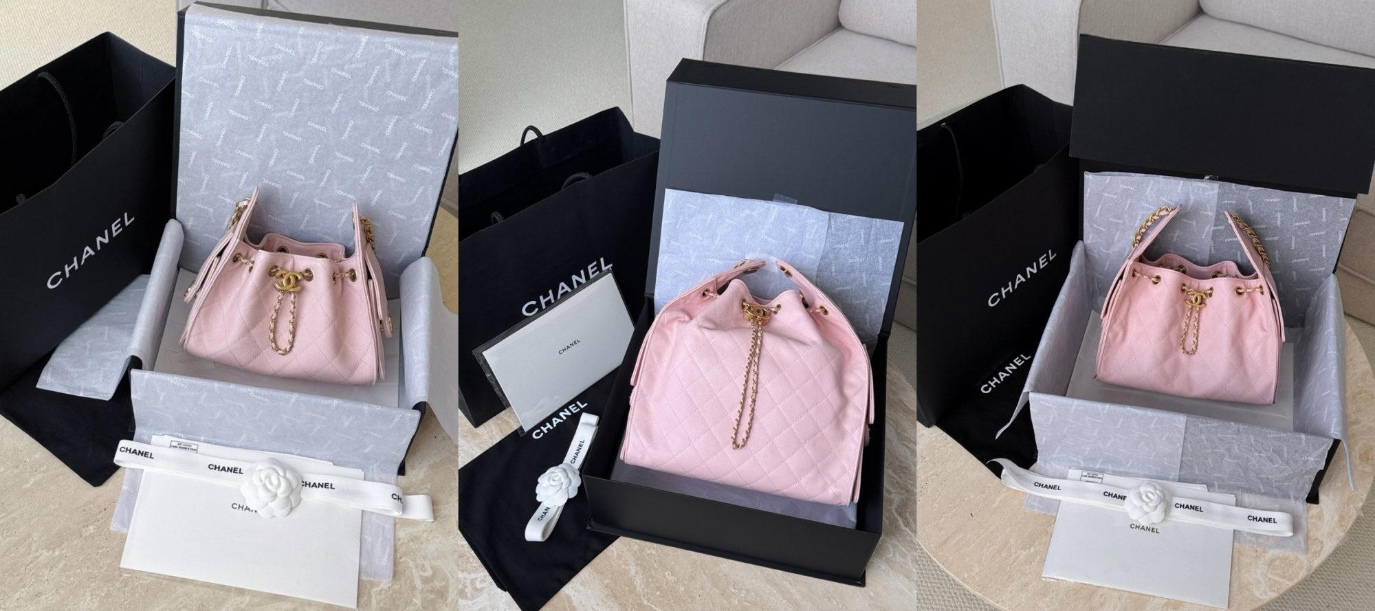 CHANEL 25A Hobo Bag Caviar leather In Light Pink - image 11