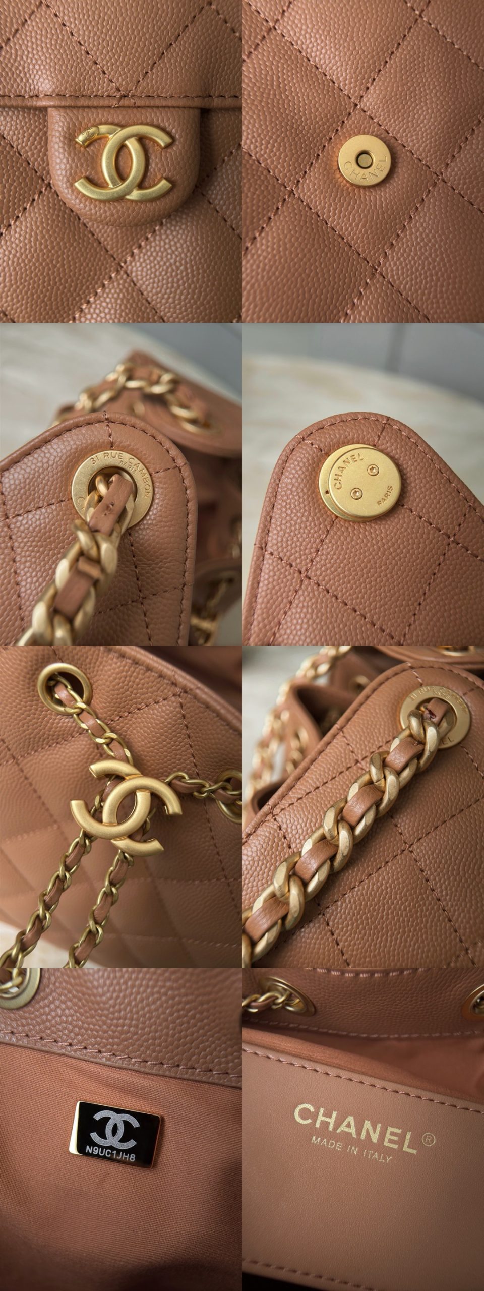 CHANEL 25Bag Caviar leather In Caramel - image 8