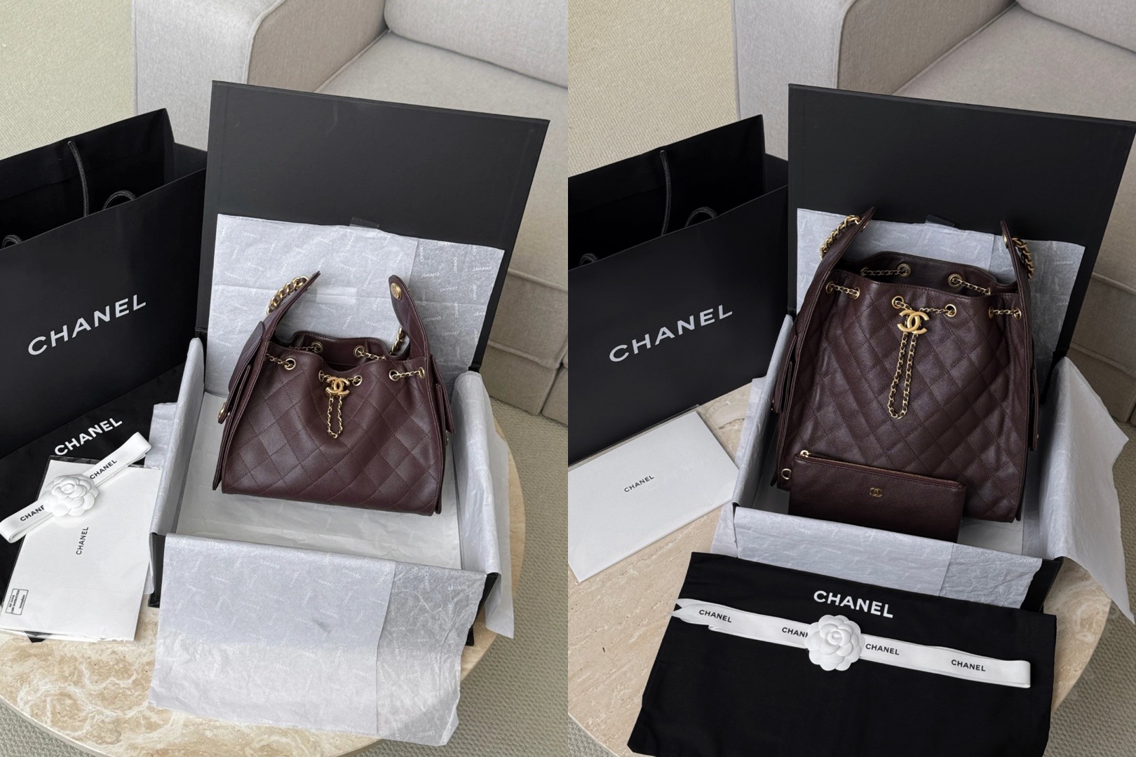 CHANEL 25Bag Caviar leather In Dark Brown - image 10
