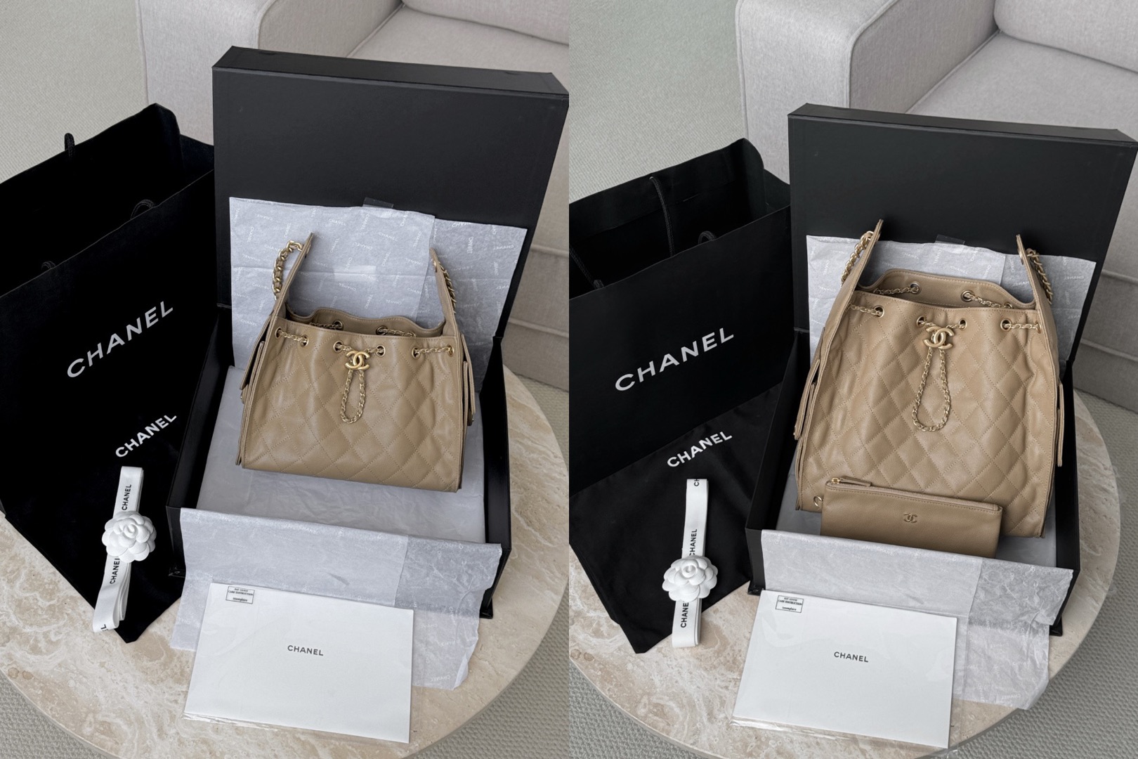 CHANEL 25Bag Caviar leather In Dark Khaki - image 10