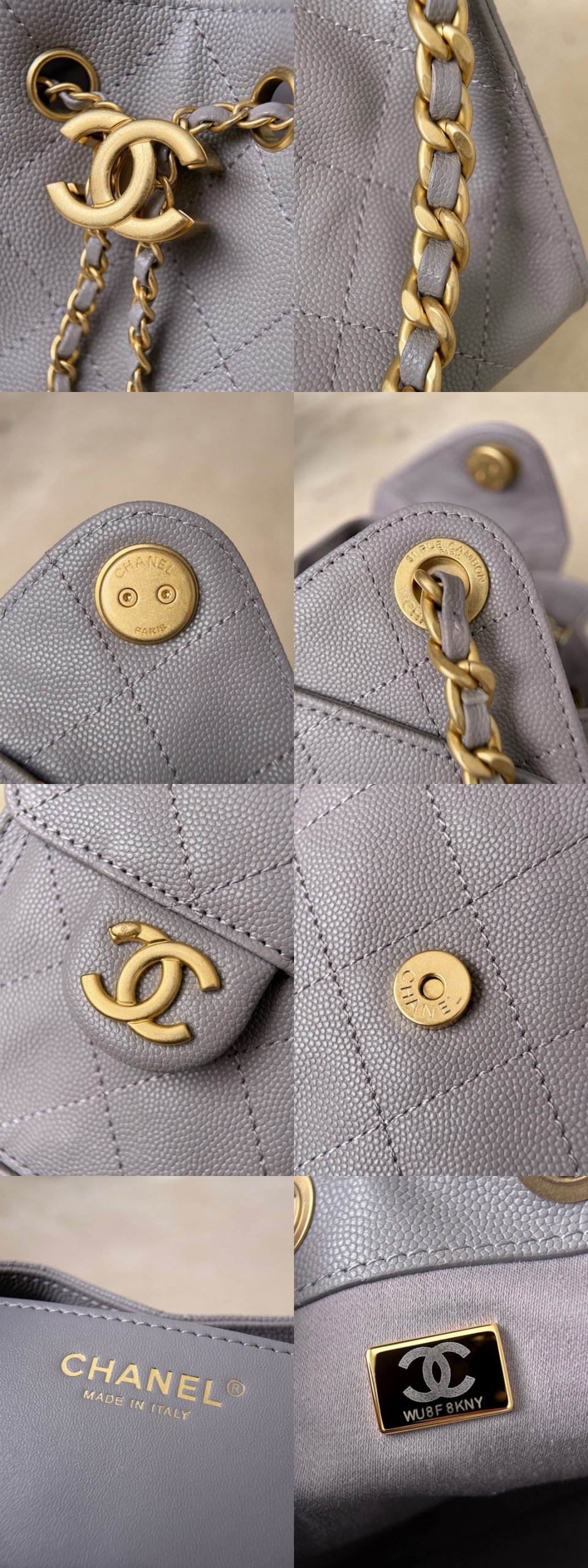 CHANEL 25Bag Caviar leather In Grey - image 8