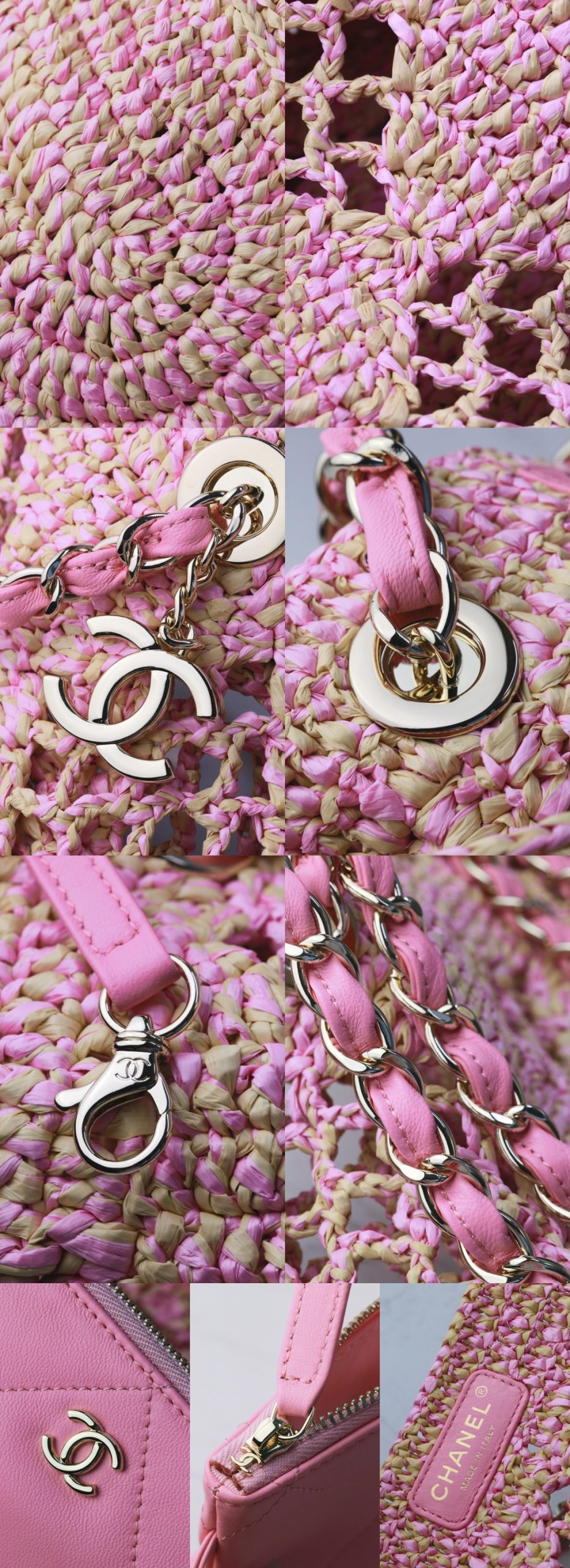 CHANEL 24A Cocobeach Collection Raffia Small Tote Bag - image 9