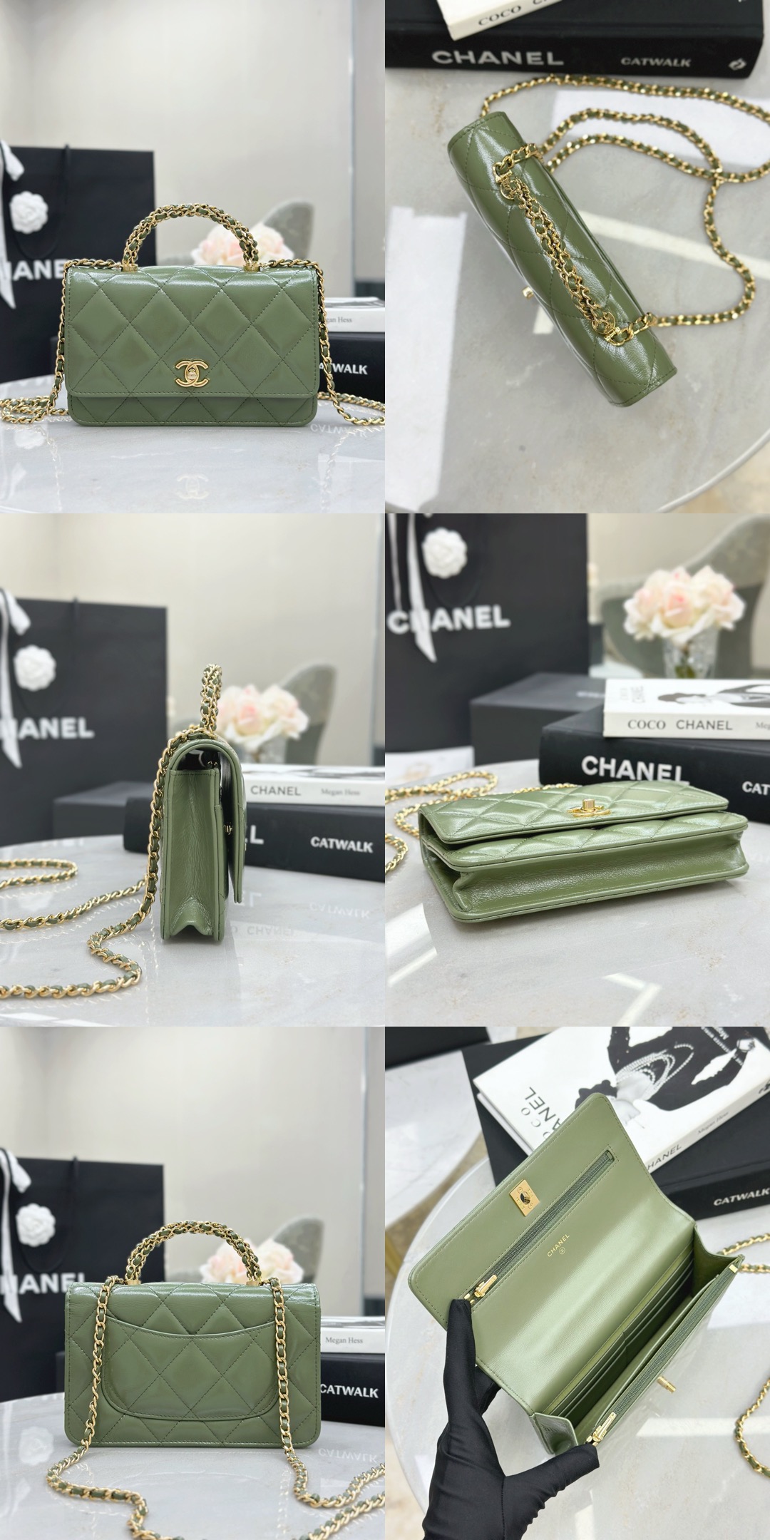CHANEL Wallet On Chain Shiny Lambskin - image 12