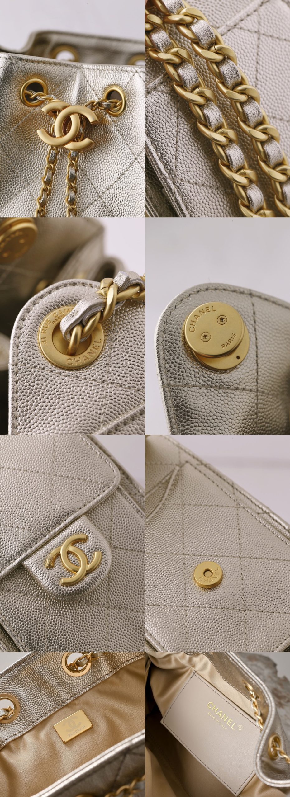 CHANEL 26C 25Bag MINI Caviar leather In Metallic Color - image 8