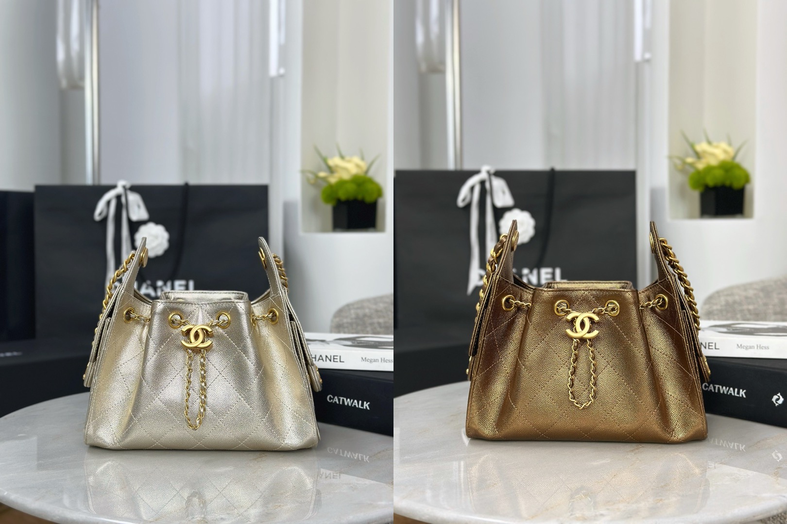 CHANEL 26C 25Bag MINI Caviar leather In Metallic Color - image 7