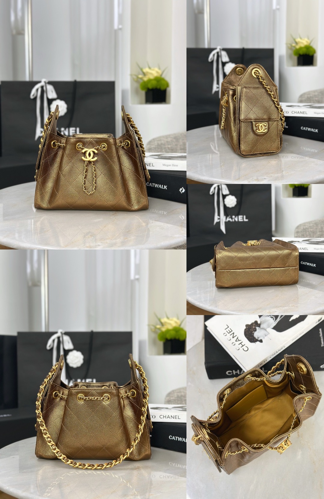CHANEL 26C 25Bag MINI Caviar leather In Metallic Color - image 9