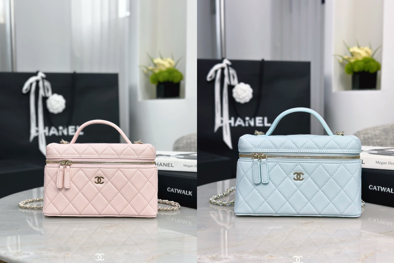 CHANEL Vanity with chain – Grained calfskin - image 8