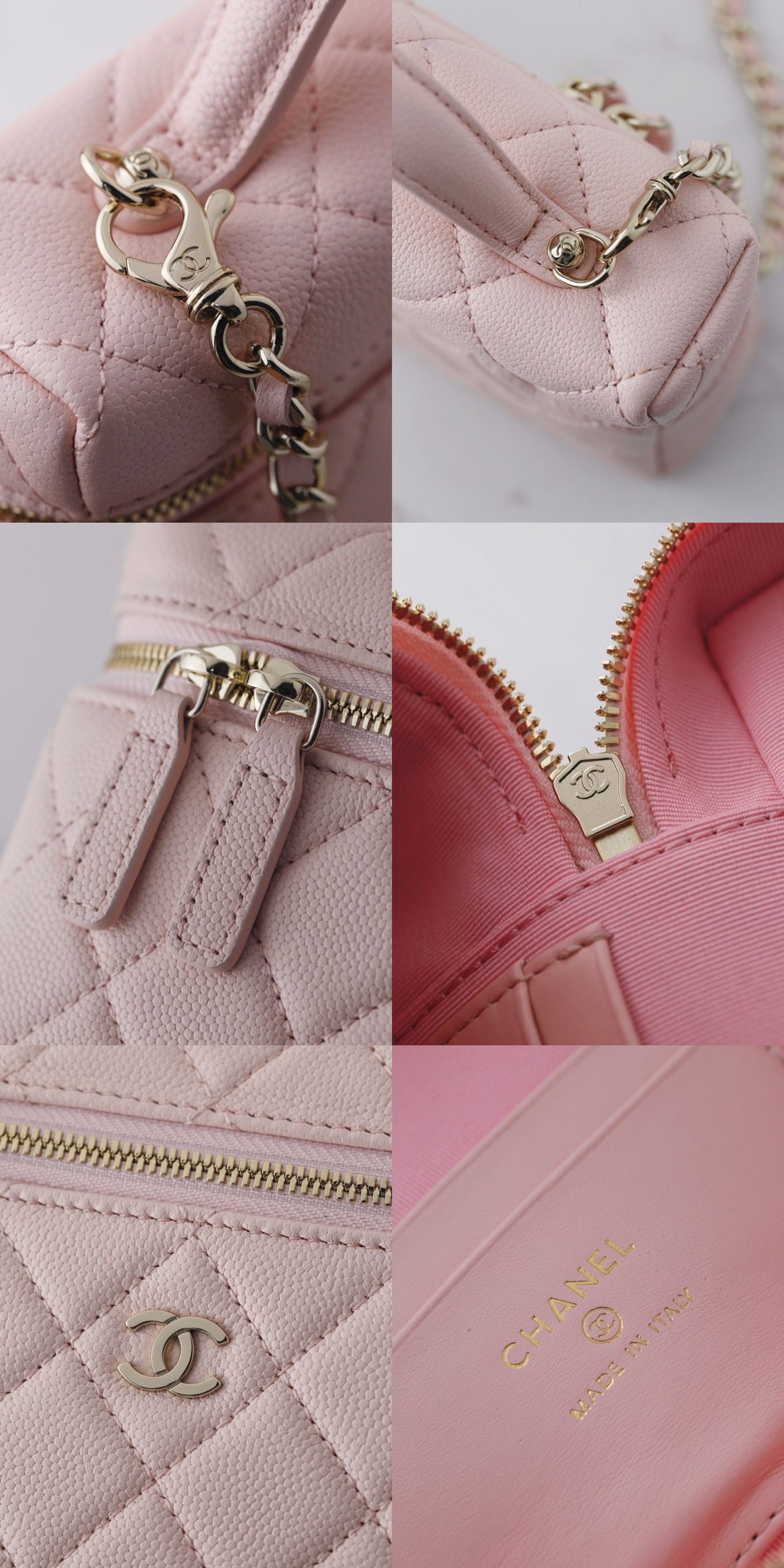 CHANEL Vanity with chain – Grained calfskin - image 9