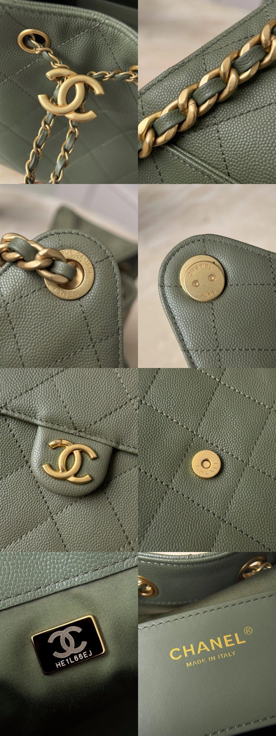 CHANEL 25Bag Caviar leather In Green - image 7