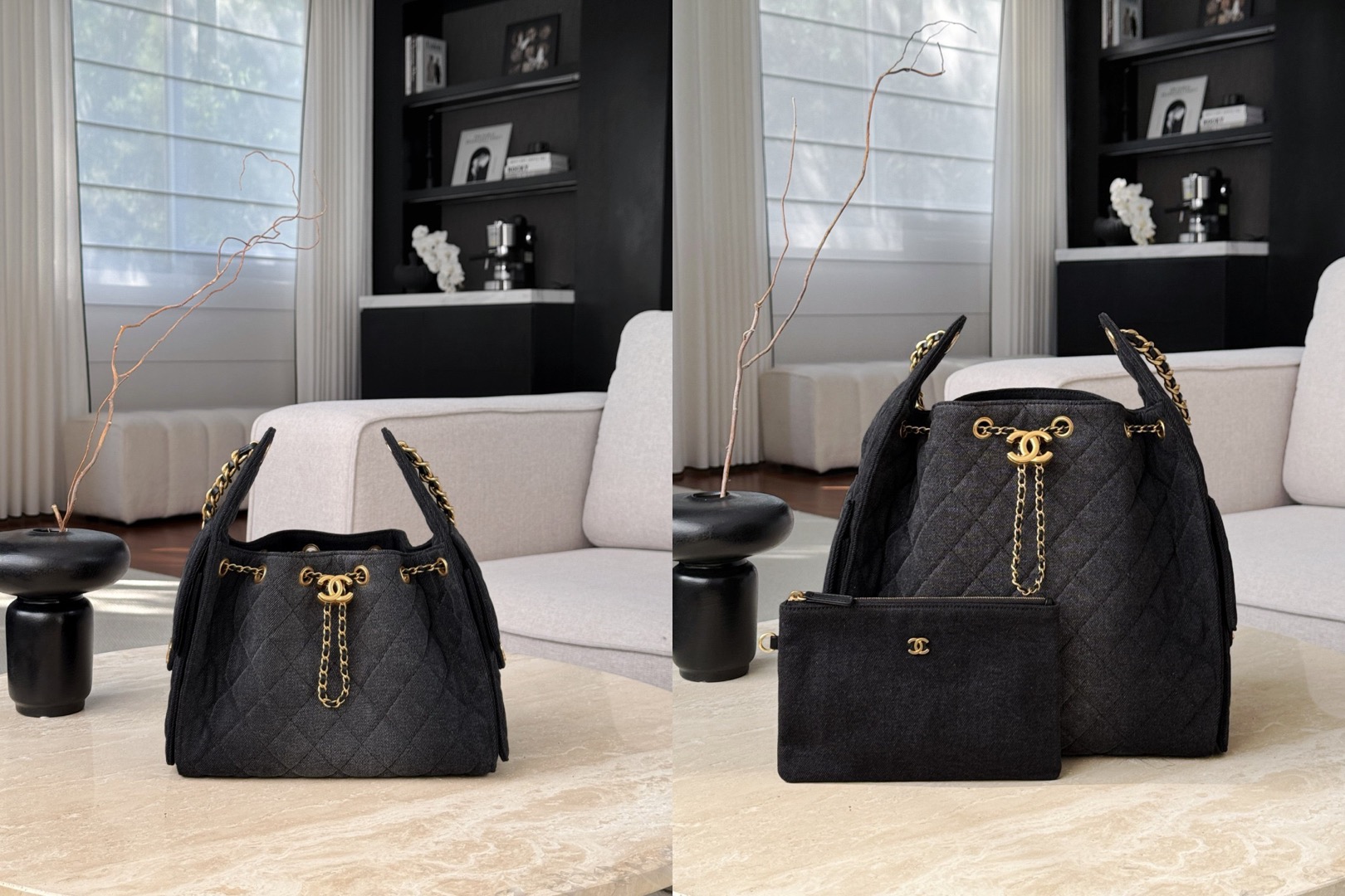 CHANEL 25C 25Bag Wash Denim Grey - image 7