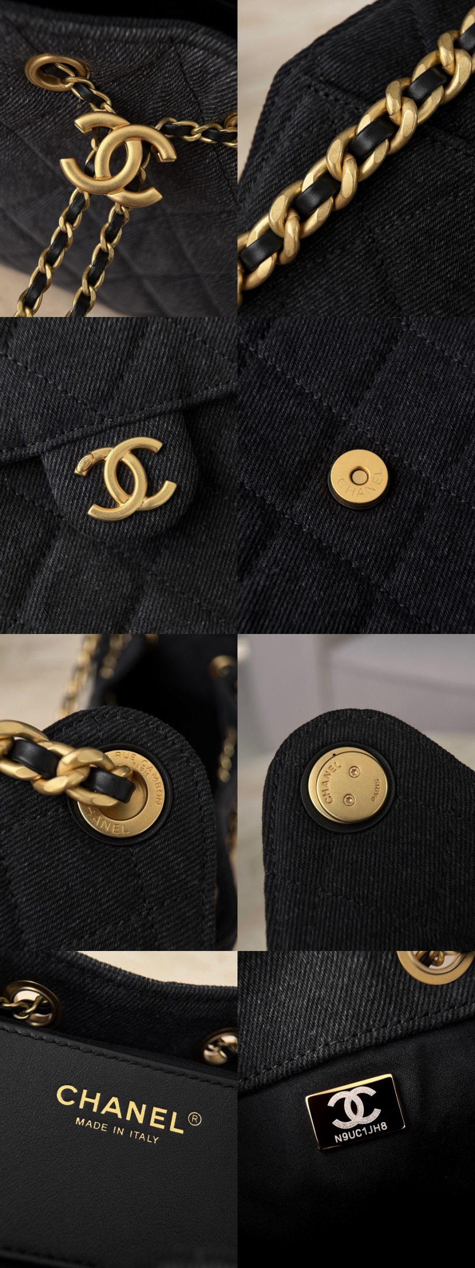 CHANEL 25C 25Bag Wash Denim Grey - image 8