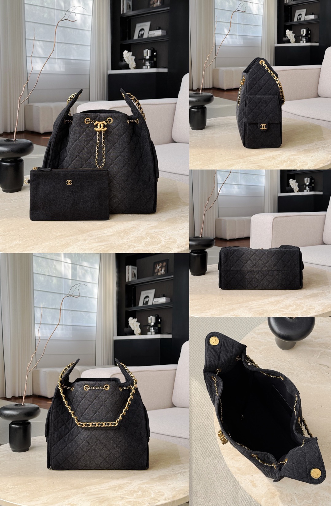 CHANEL 25C 25Bag Wash Denim Grey - image 9