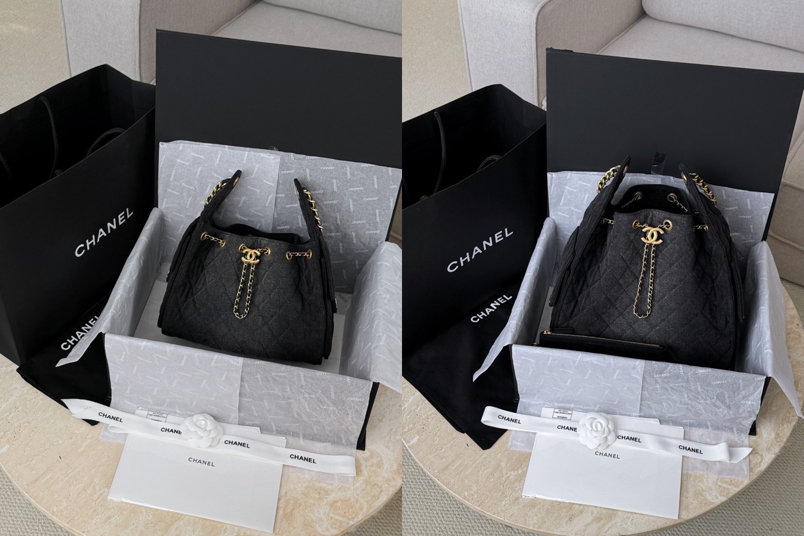 CHANEL 25C 25Bag Wash Denim Grey - image 10
