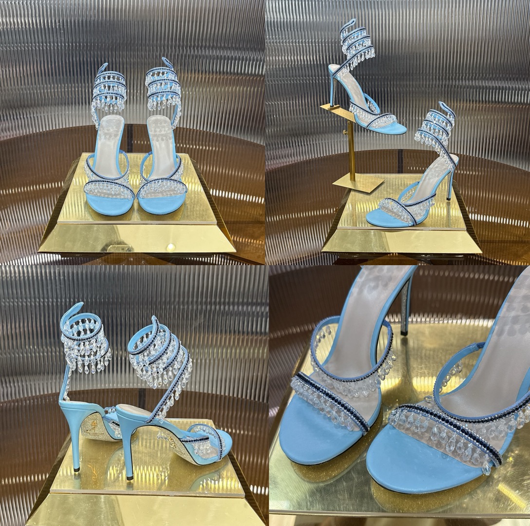 RENE  CAOVILLA Chandelier crystal-embellished leather sandals - image 16