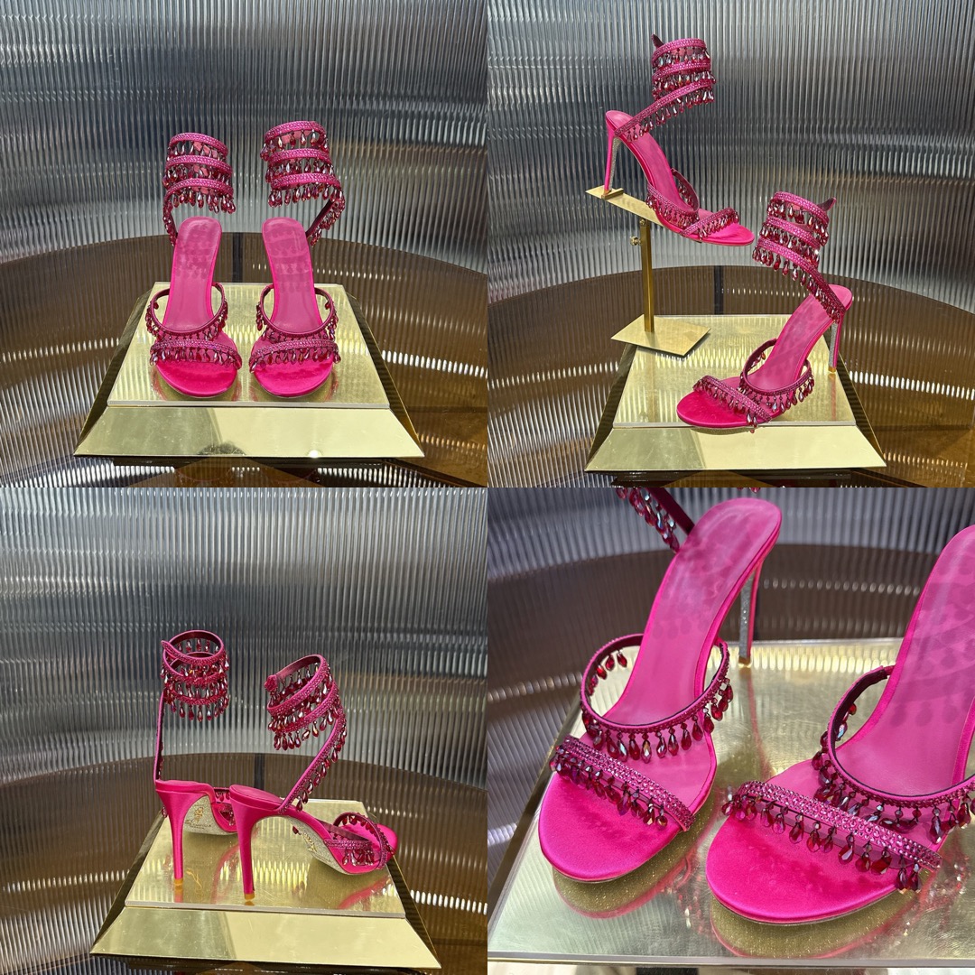 RENE  CAOVILLA Chandelier crystal-embellished leather sandals - image 13