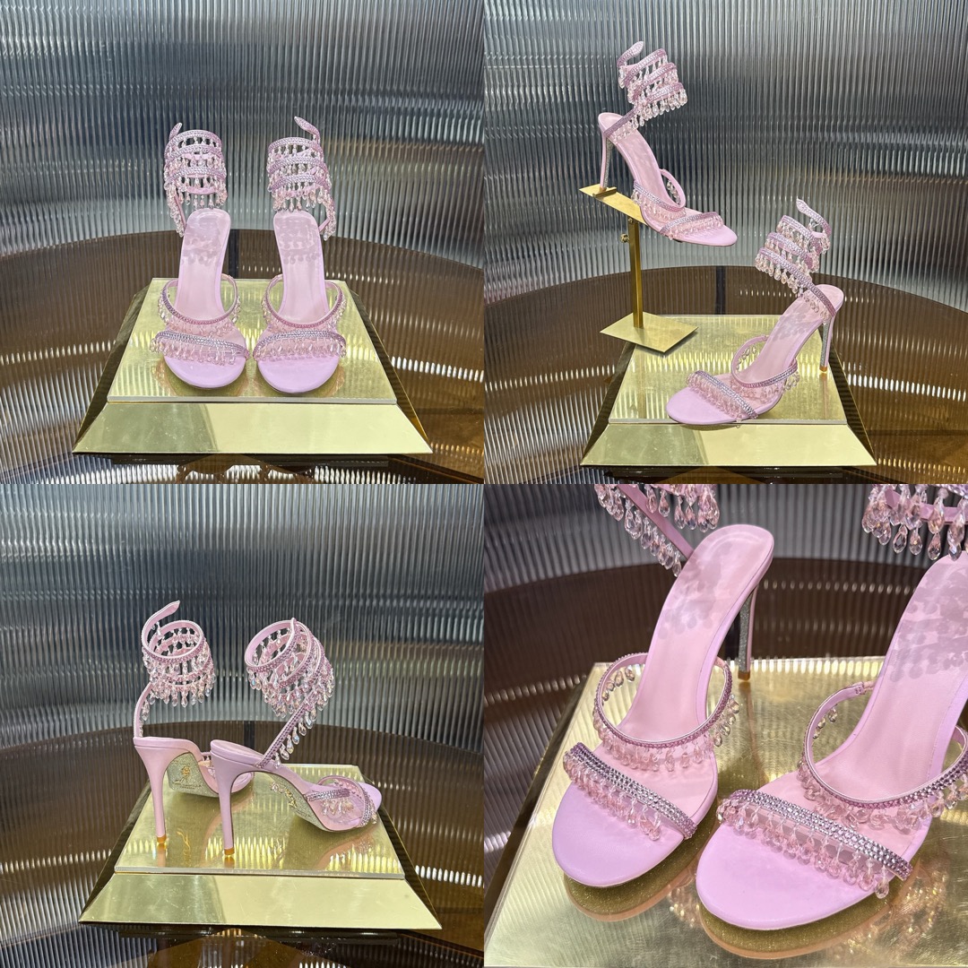 RENE  CAOVILLA Chandelier crystal-embellished leather sandals - image 12